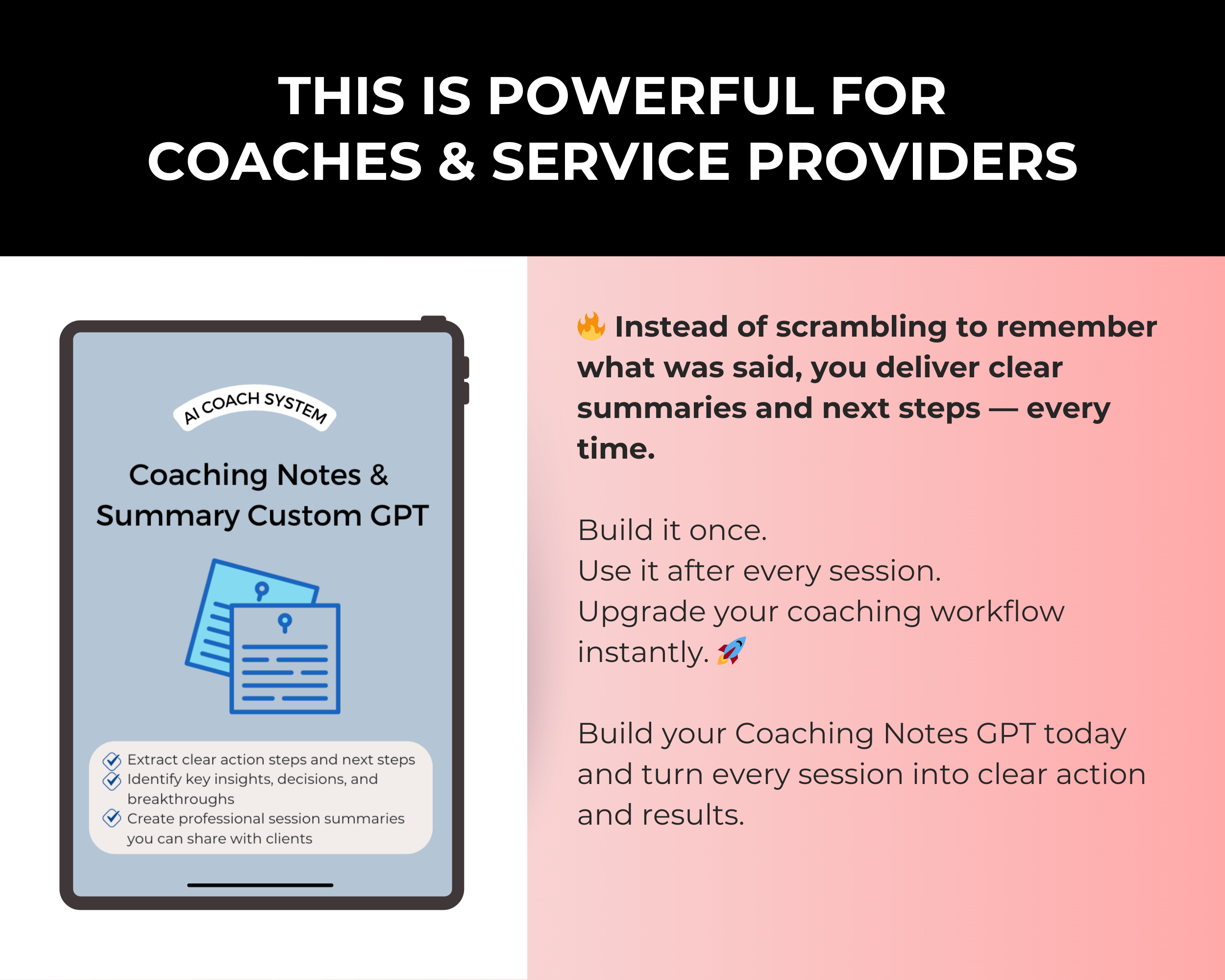 White-Label Client Coaching Notes and Summary GPT Builder Kit
