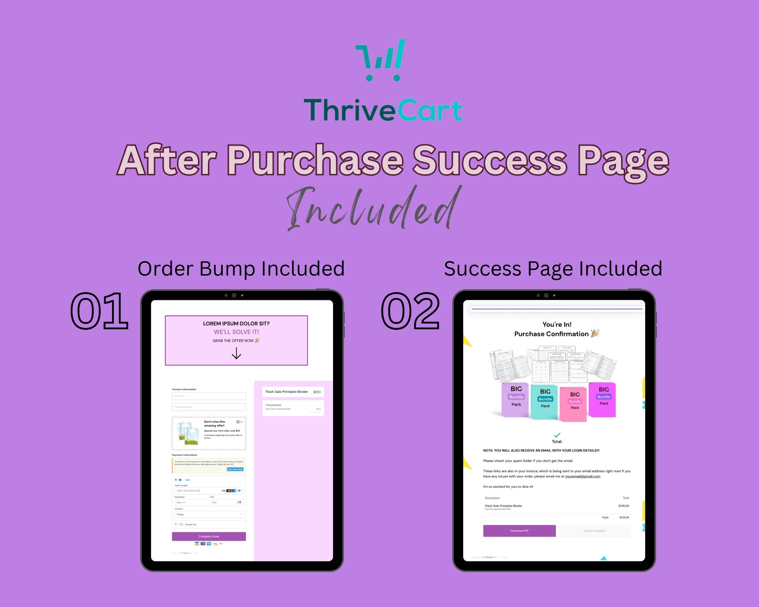Flash Sale Printable Sales Page Template in ThriveCart