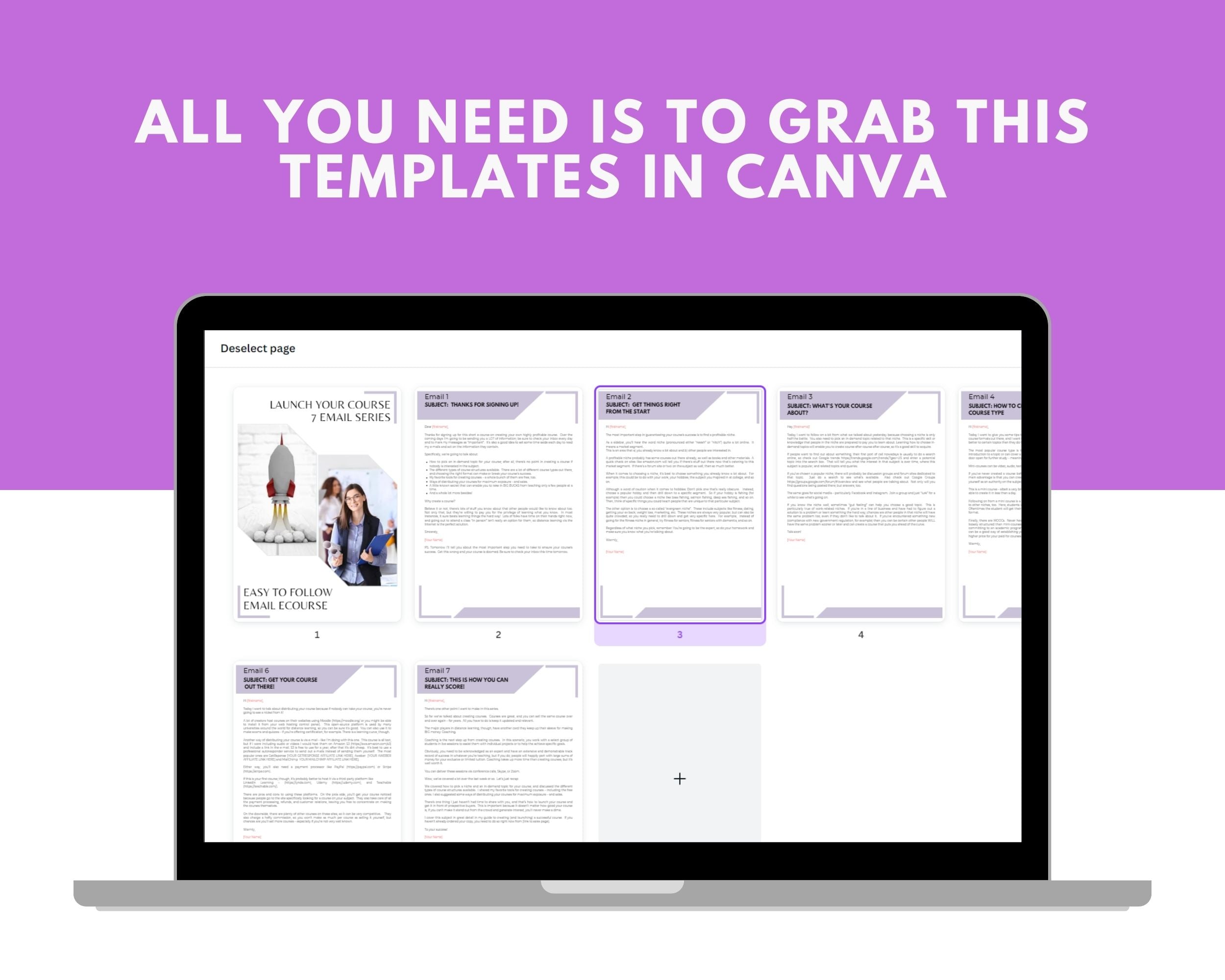 Launch Your Course Emails | Done-for-You eCourse | Rebrandable Newsletter
