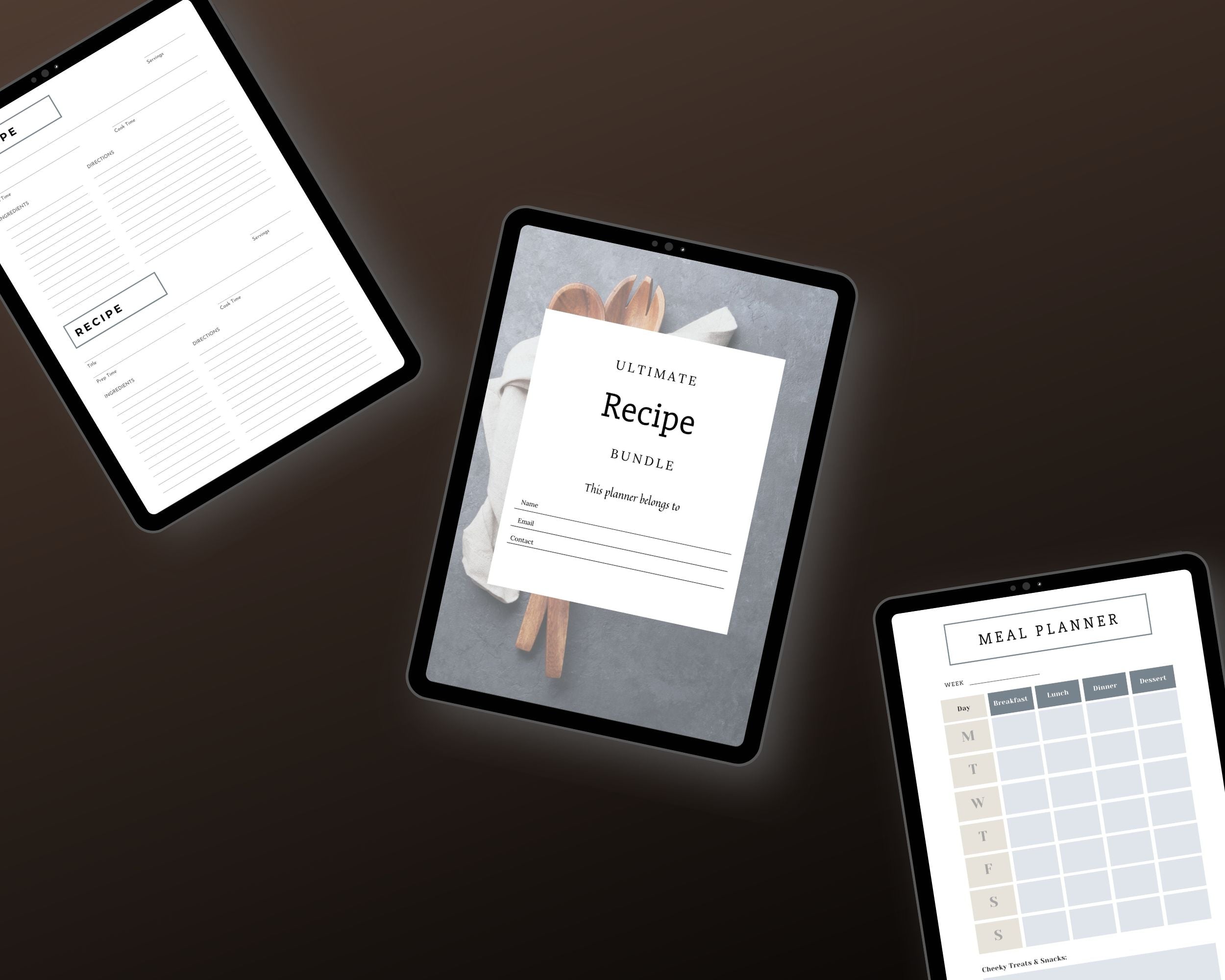 Editable Recipe Binder Templates in Canva | Commercial Use