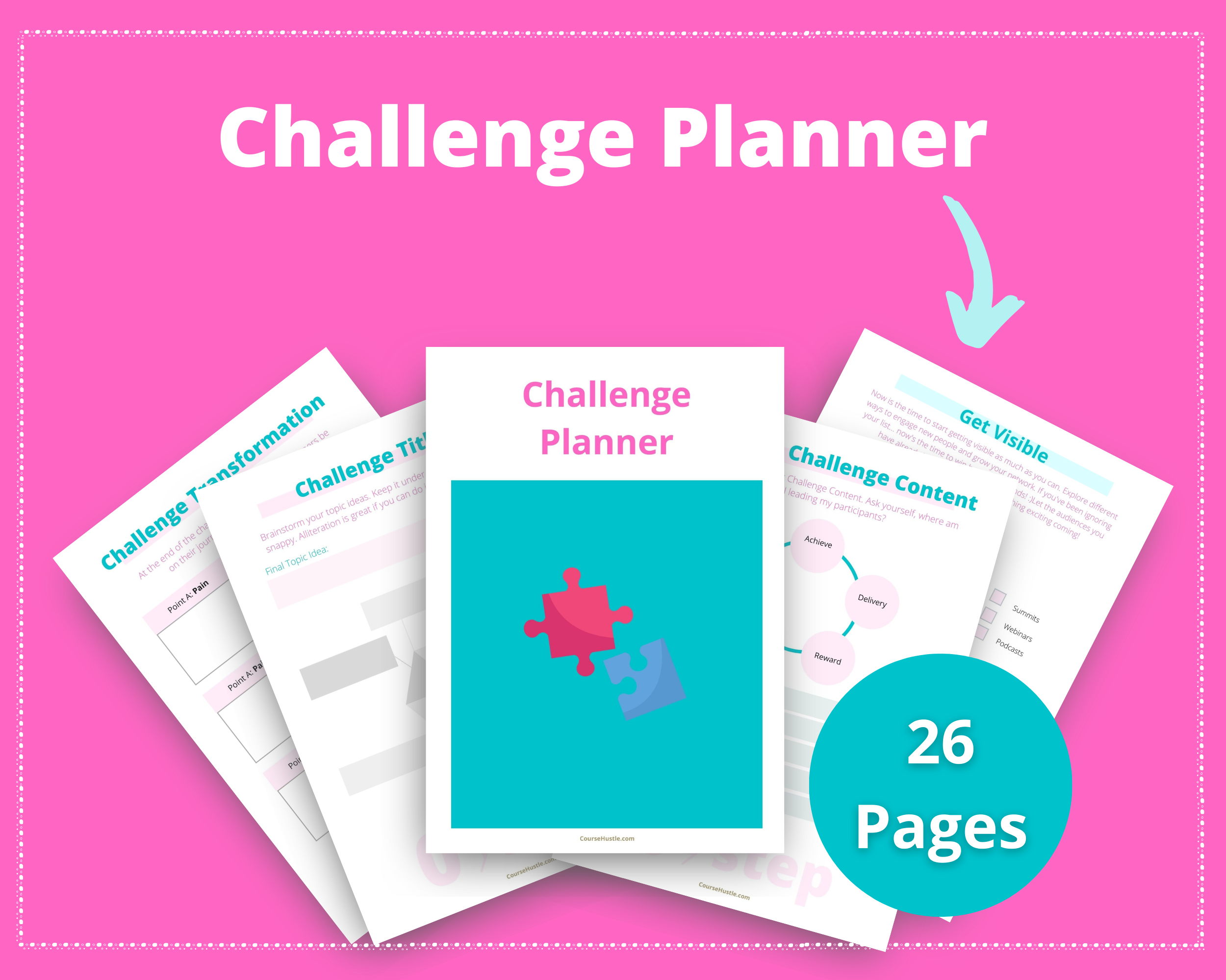 21-Day Challenge Pack in Canva | Irresistible Online Challenge | Email Sequences | Canva Sales Pages
