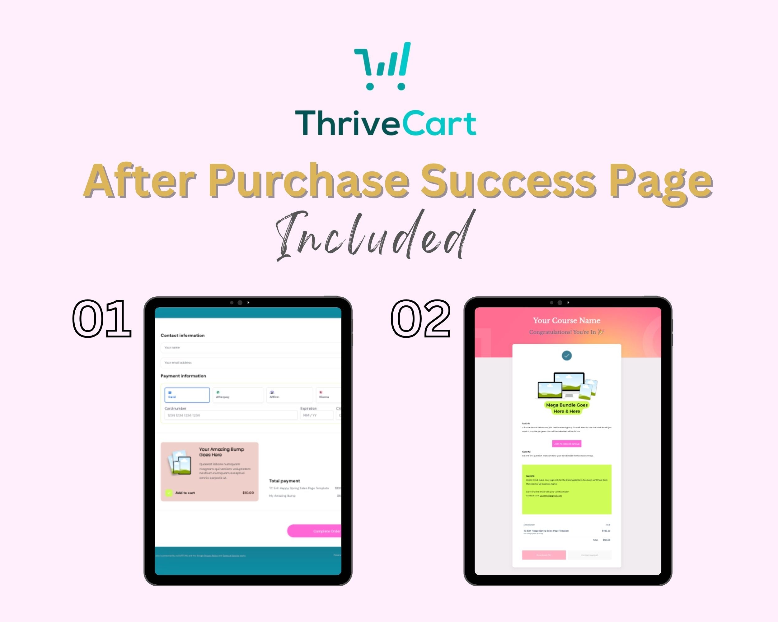 Happy Spring Sales Page Template in ThriveCart
