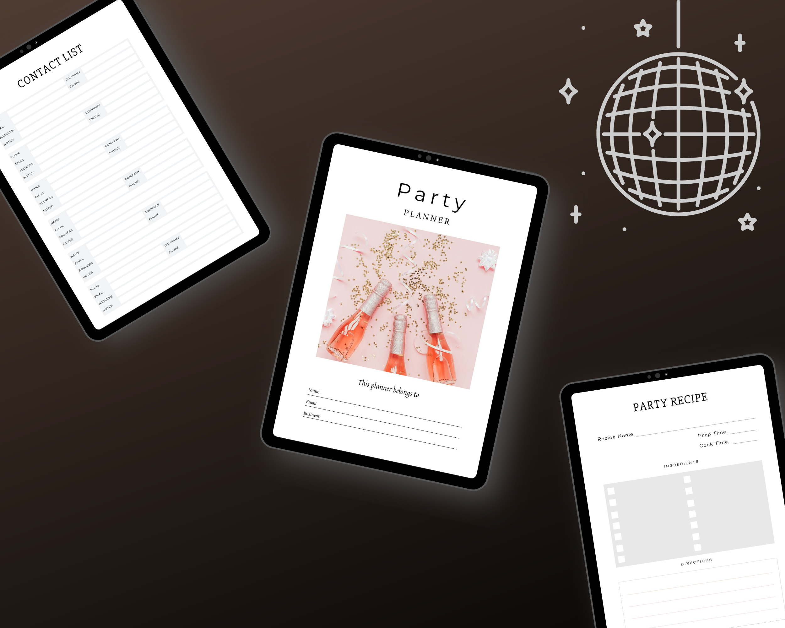 Editable Party Planner in Canva | Commercial Use