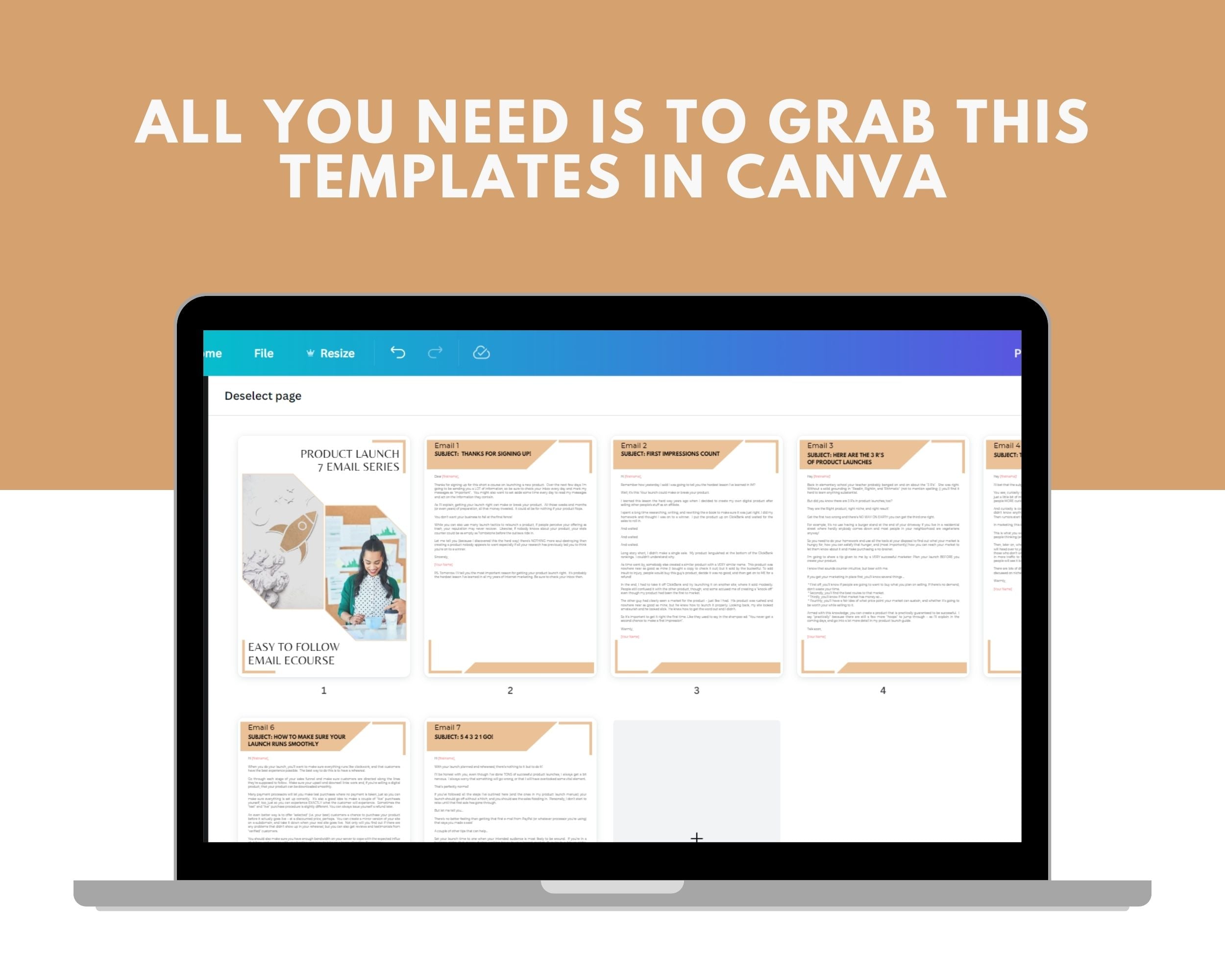 Editable Product Launch Emails | Done-for-You eCourse | Rebrandable Newsletter