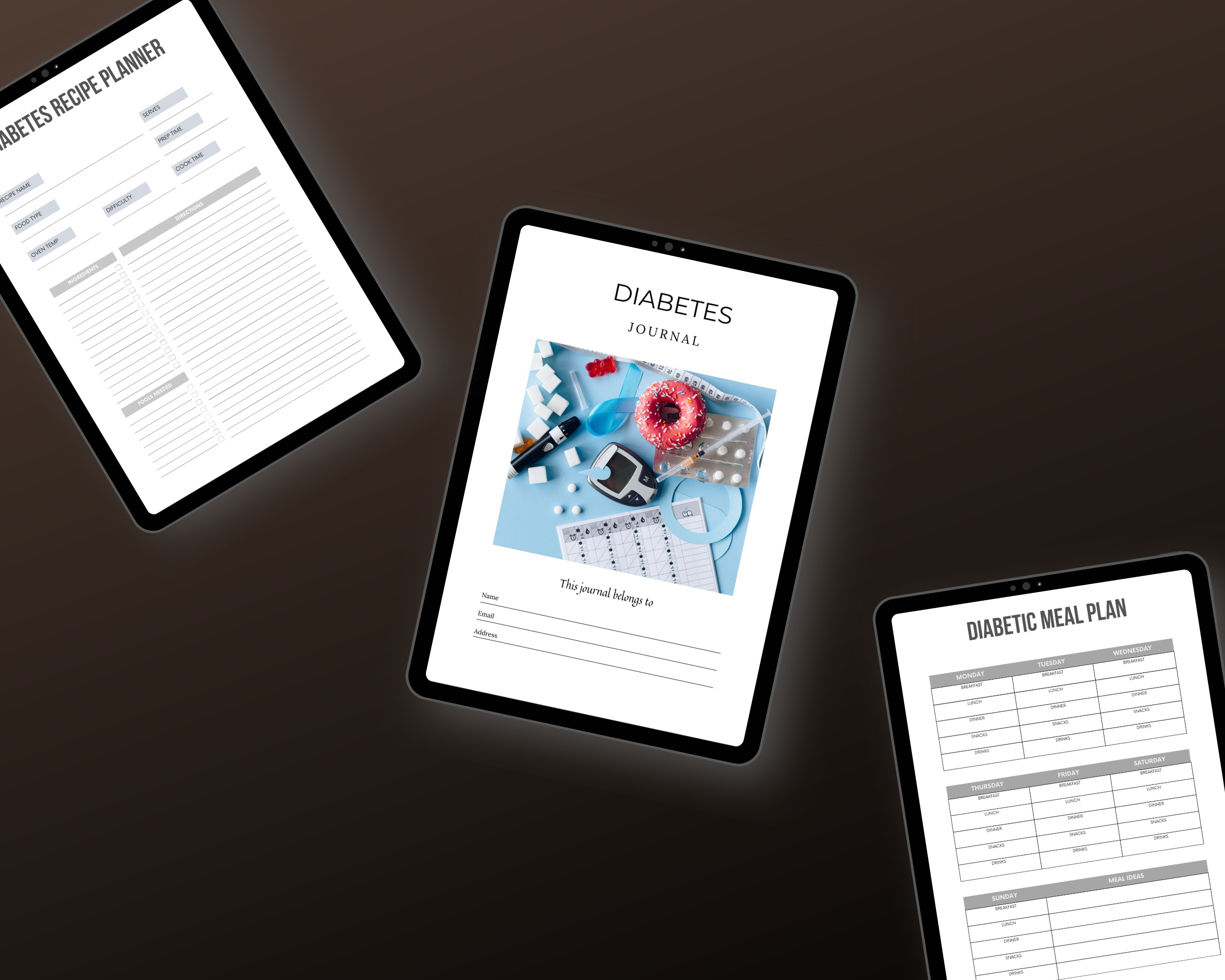 Diabetes Journal in Canva | Canva Template Pack | Commercial Use