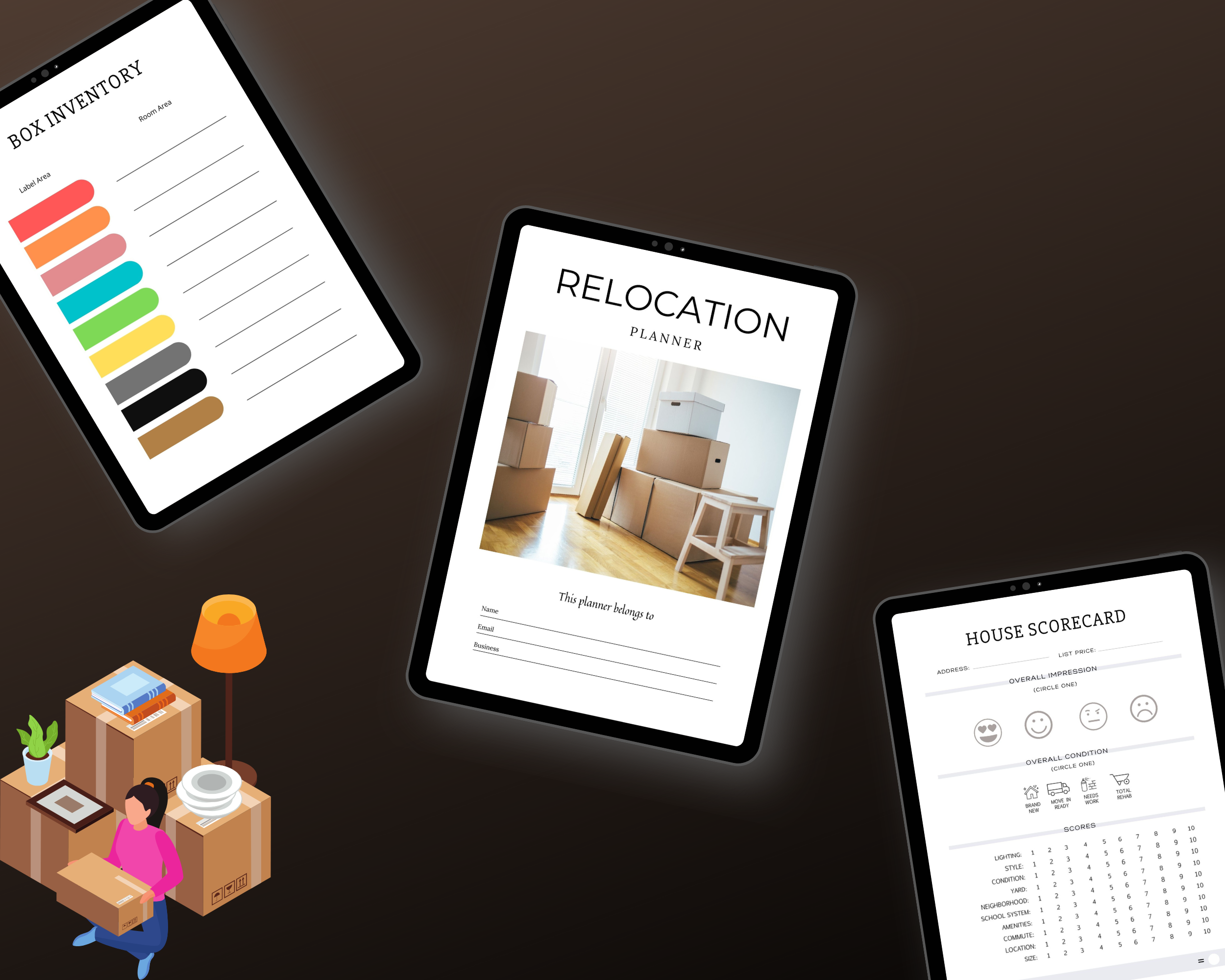 Editable Relocation Planner in Canva | Commercial Use