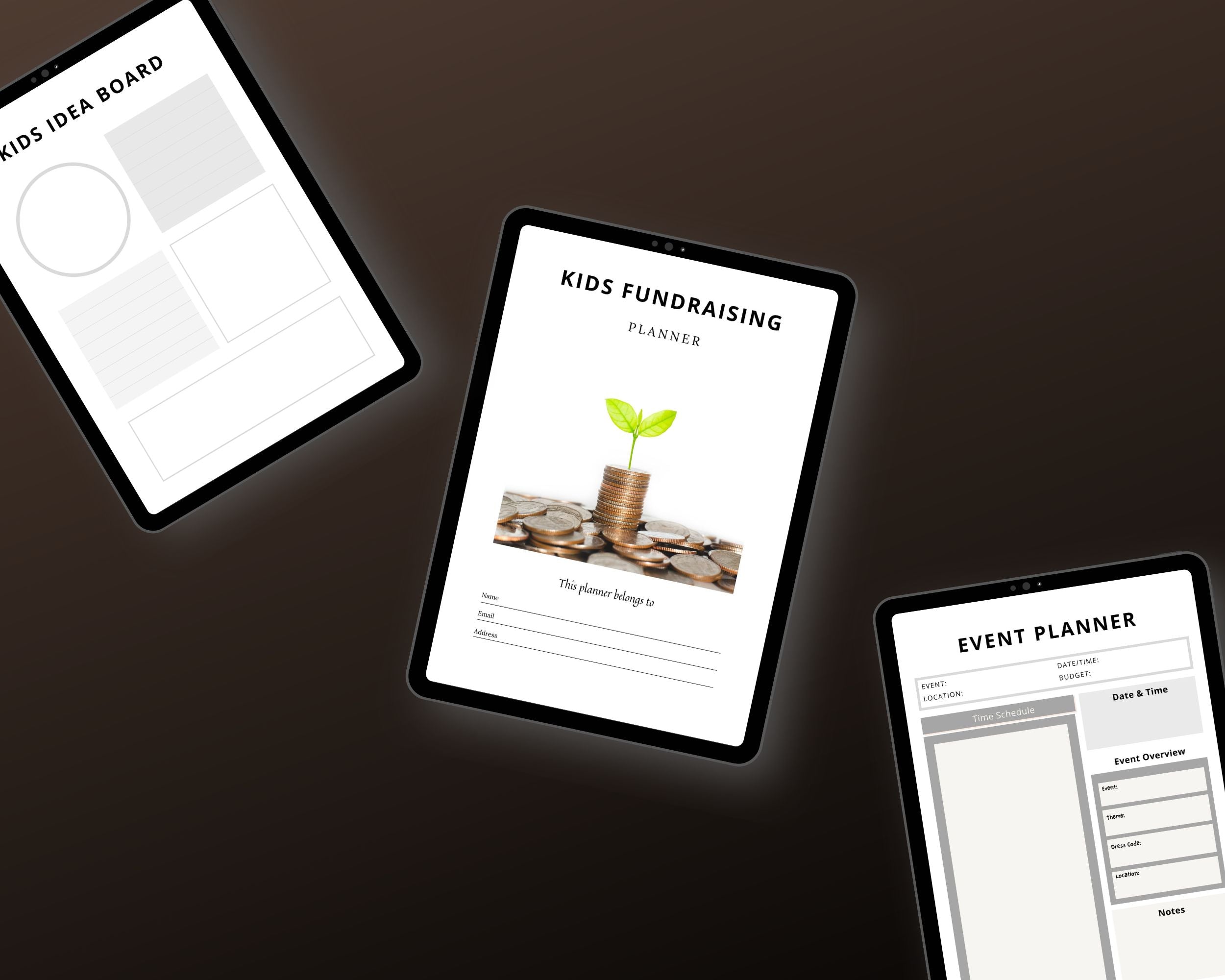 Editable Kids Fundraising Planner in Canva | Canva Template Pack | Commercial Use