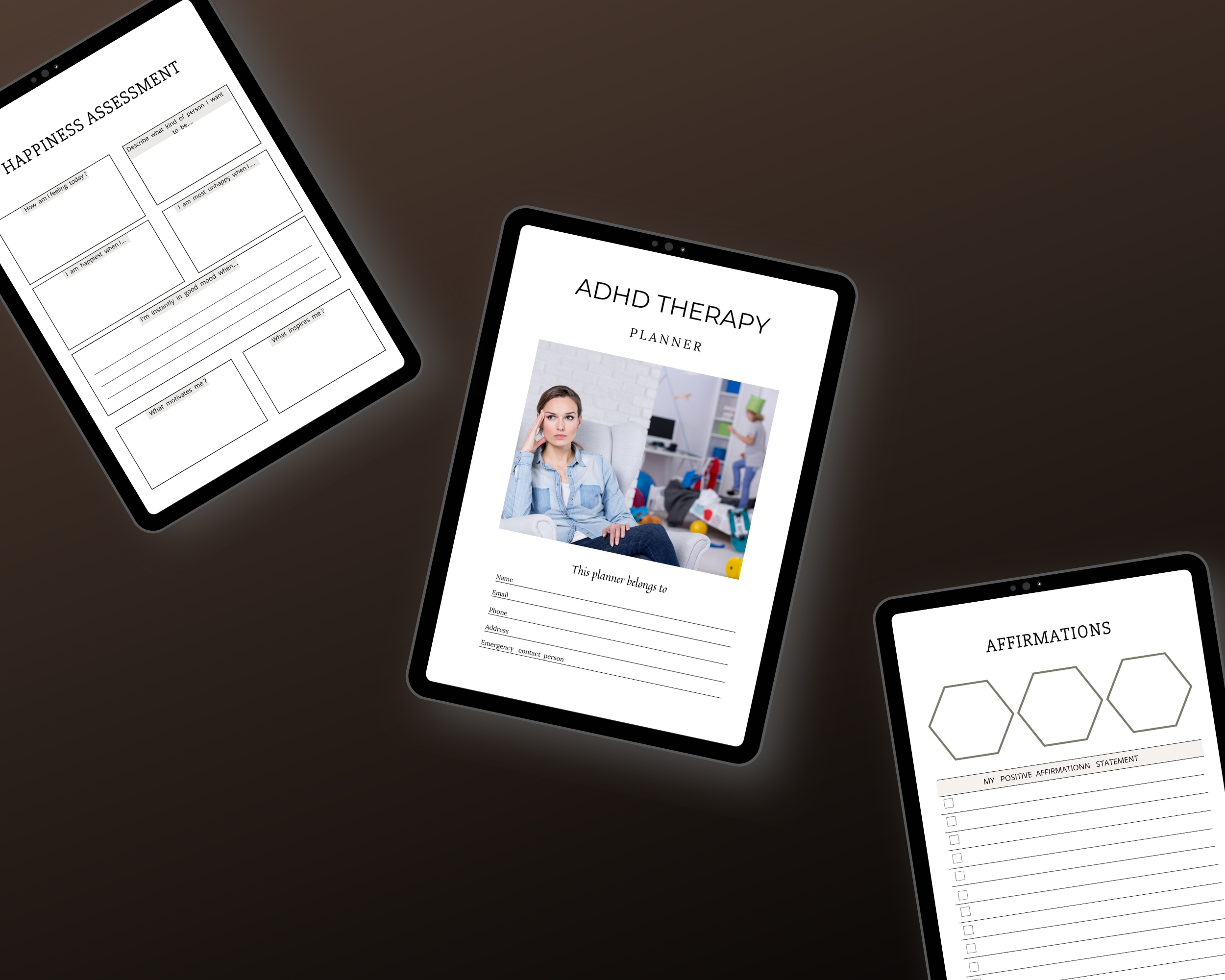 Editable ADHD Therapy Planner in Canva | Commercial Use