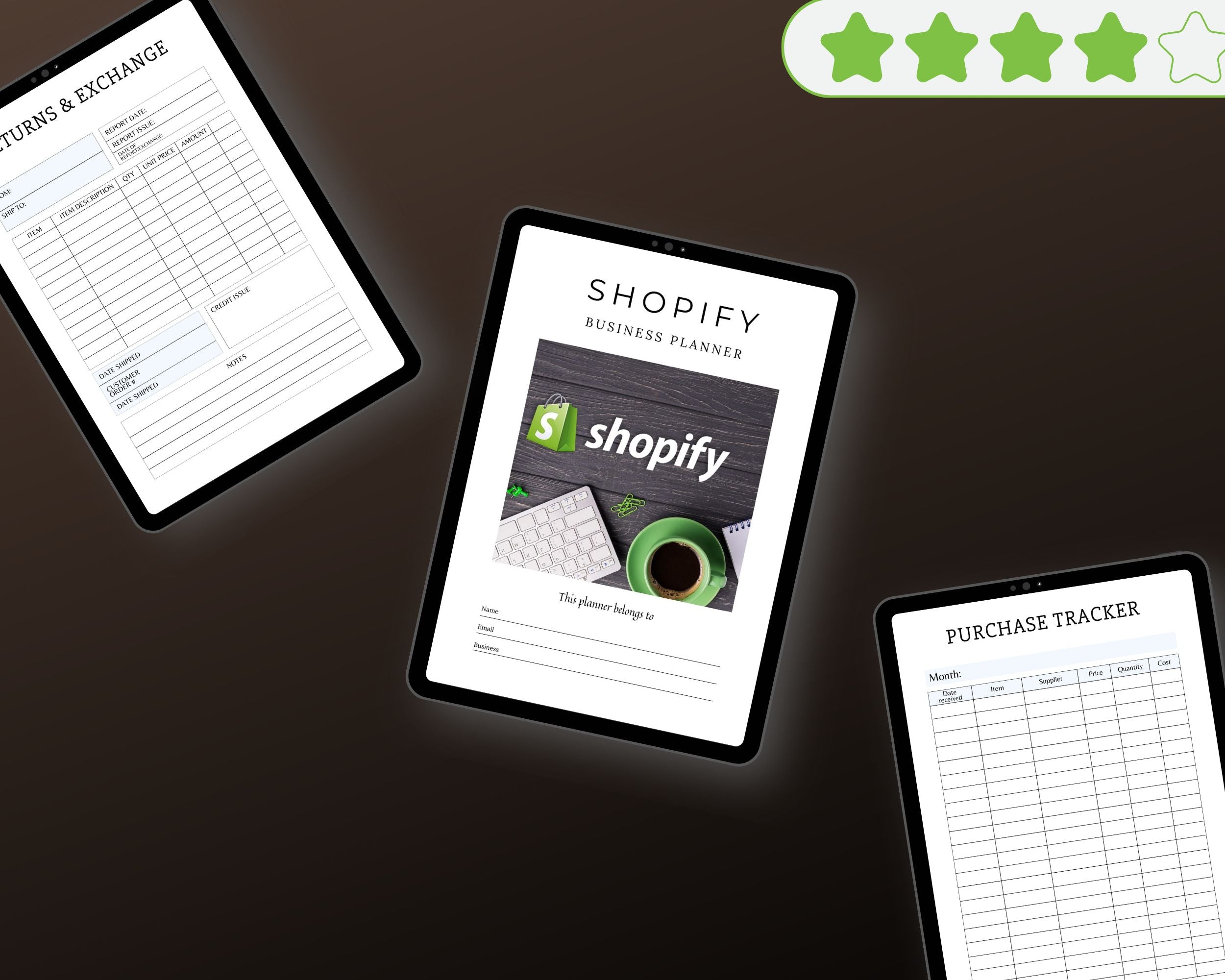 Editable Shopify Store Planner in Canva | Commercial Use