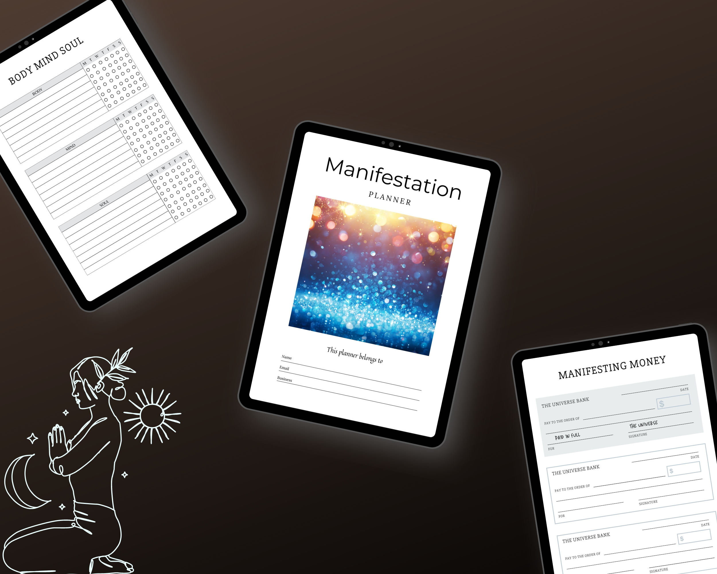 Editable Manifestation Planner Template in Canva | Commercial Use