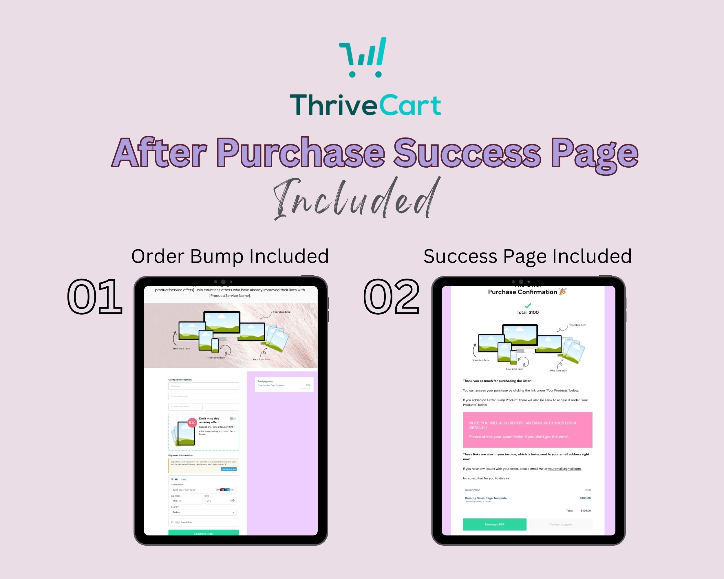 Dreamy Sales Page Template in ThriveCart