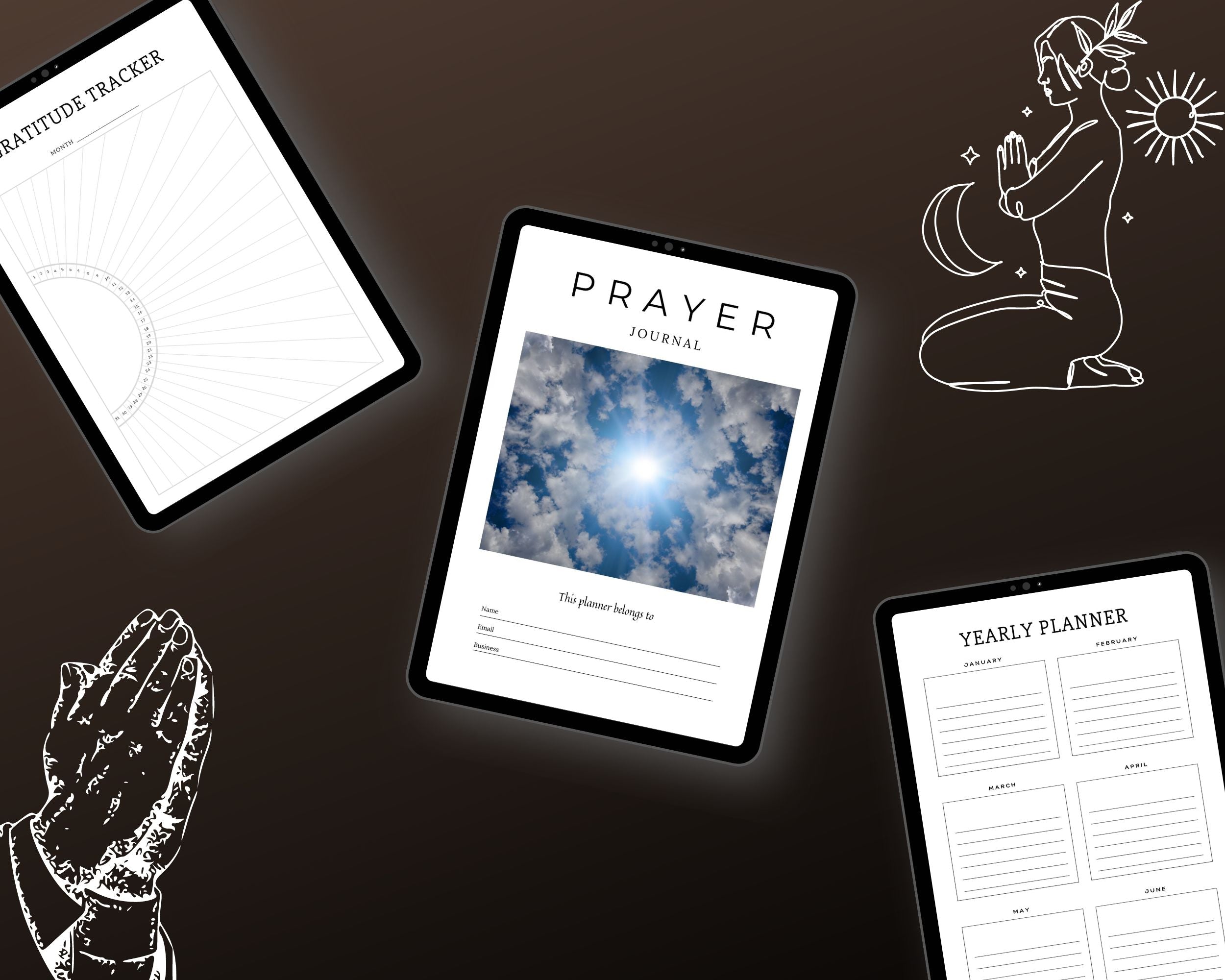 Editable Prayer Journal in Canva | Commercial Use