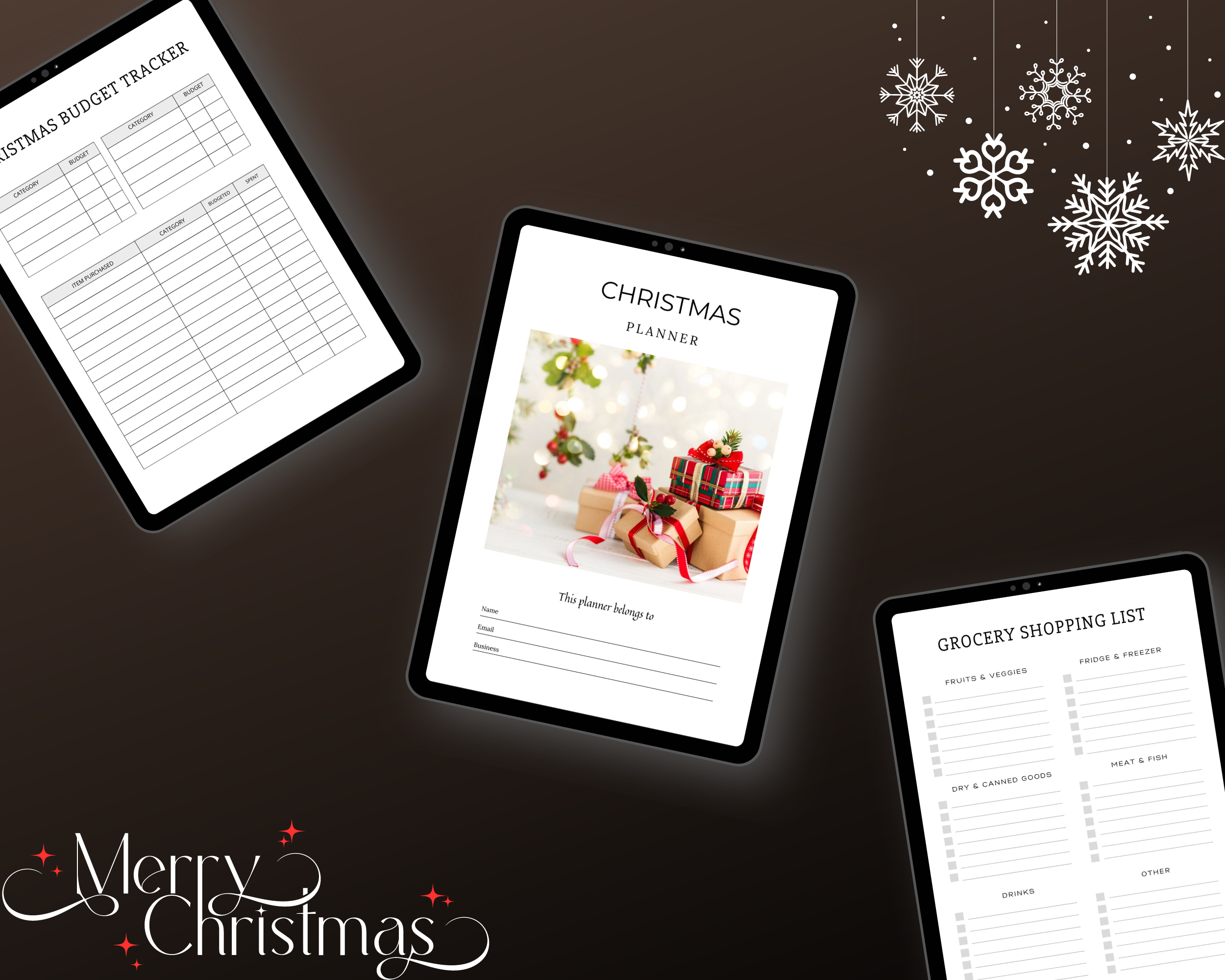 Editable Christmas Planner in Canva | Canva Template Pack | Christmas Planner Canva | Commercial Use
