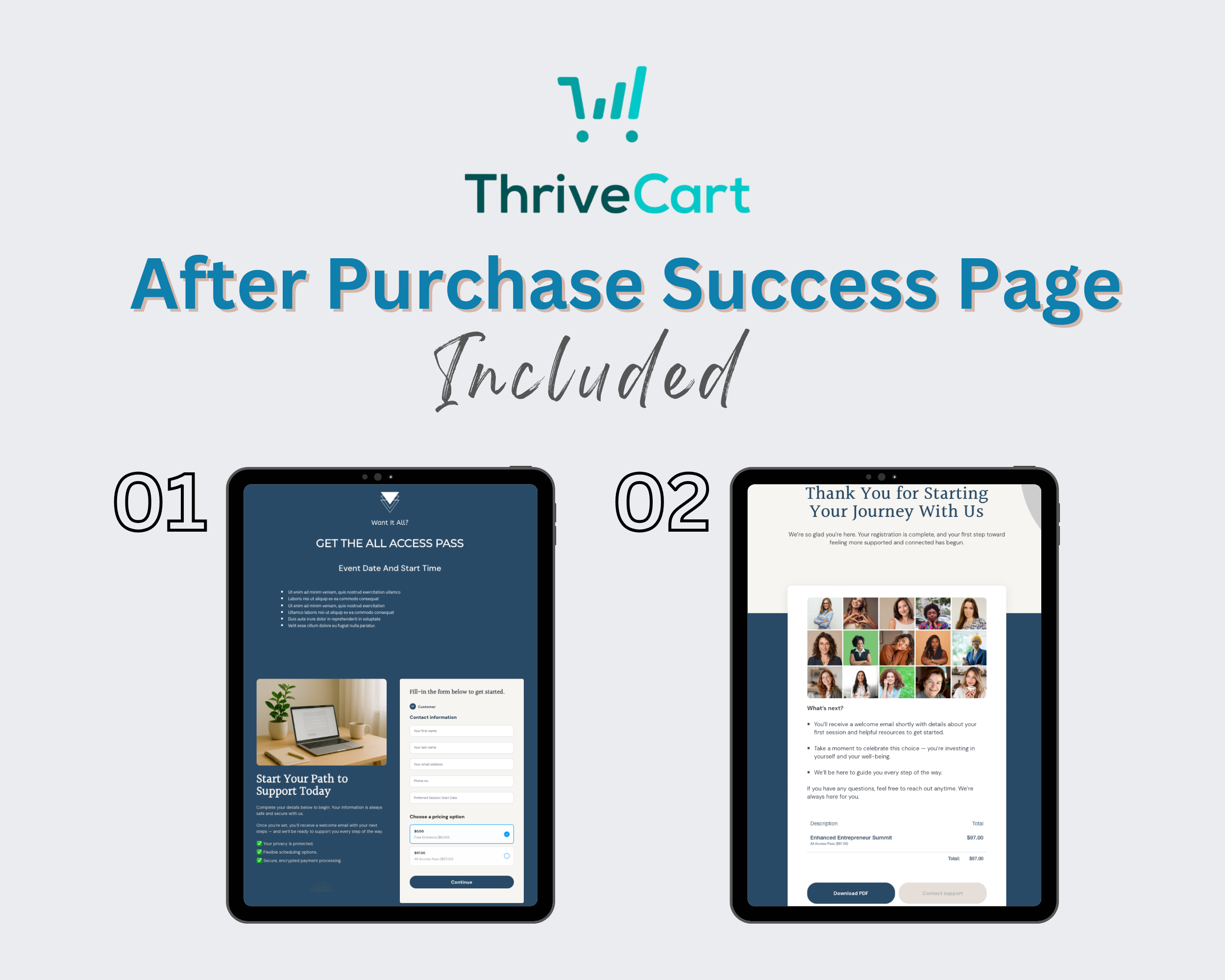 Entrepreneurial Summit Sales Page Template in ThriveCart