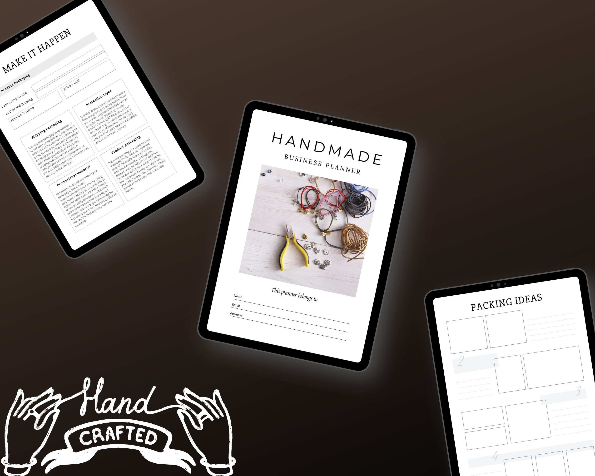 Editable Handmade Craft Planner Templates in Canva | Commercial Use