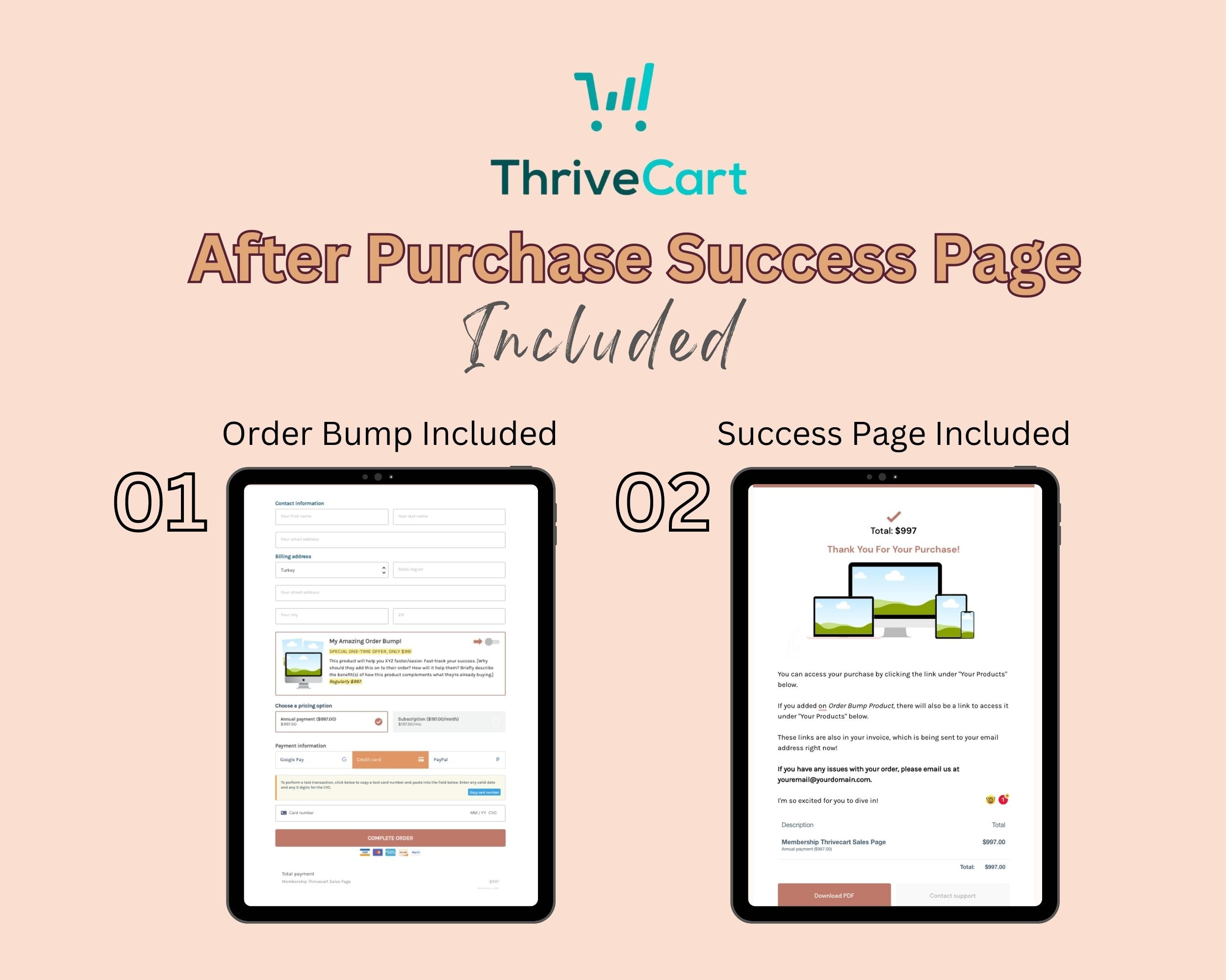 Membership Sales Page Template in ThriveCart