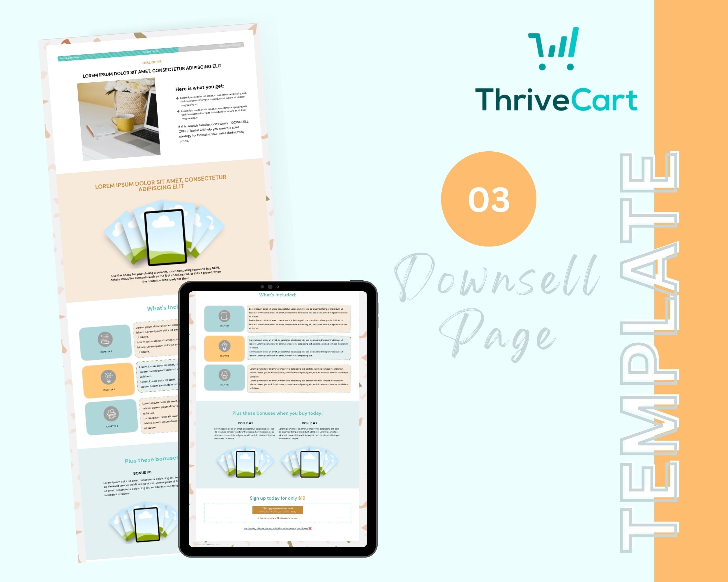 Green & Gold ThriveCart 4-Page Sales Funnel Template