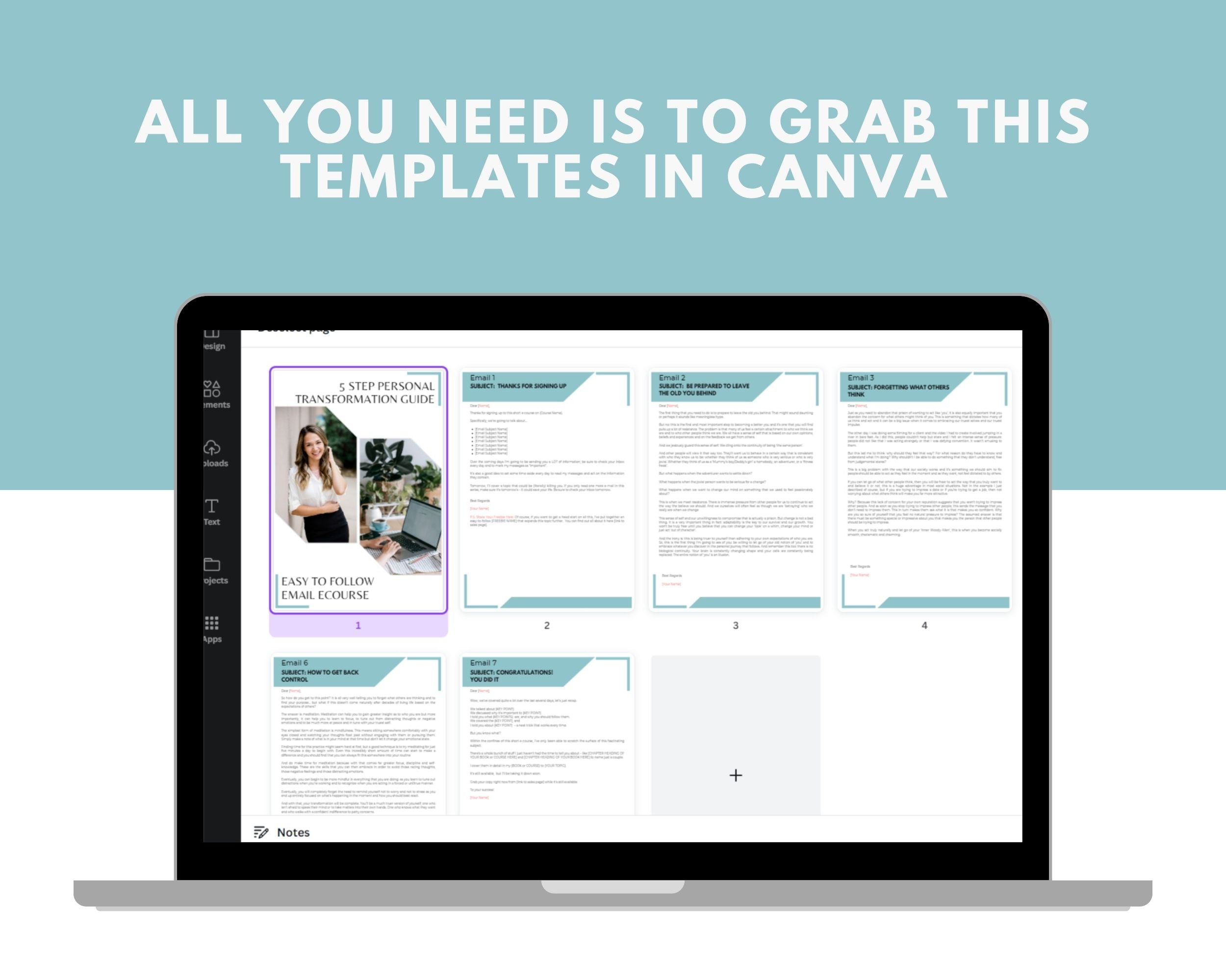 Editable 5 Step Personal Transformation Guide | Rebrandable Done-for-You eCourse