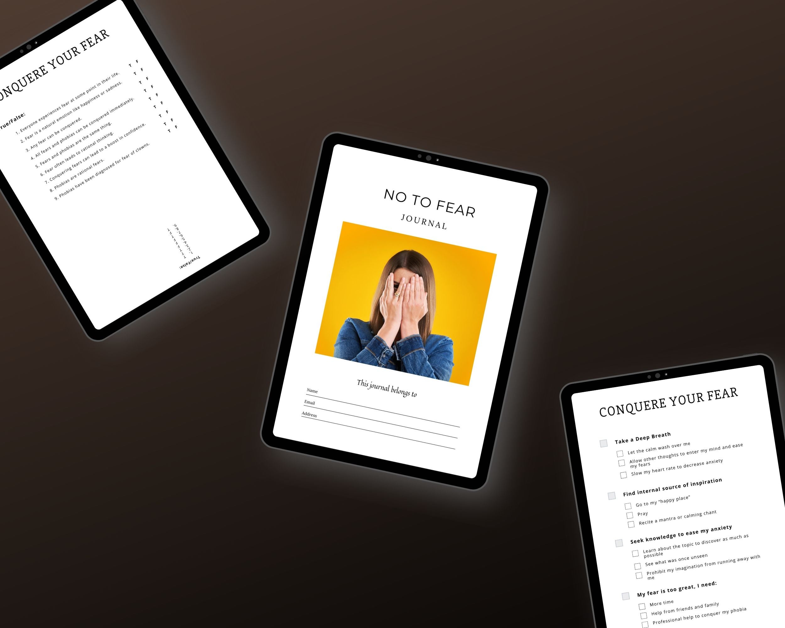 Editable No to Fear Journal in Canva | Commercial Use