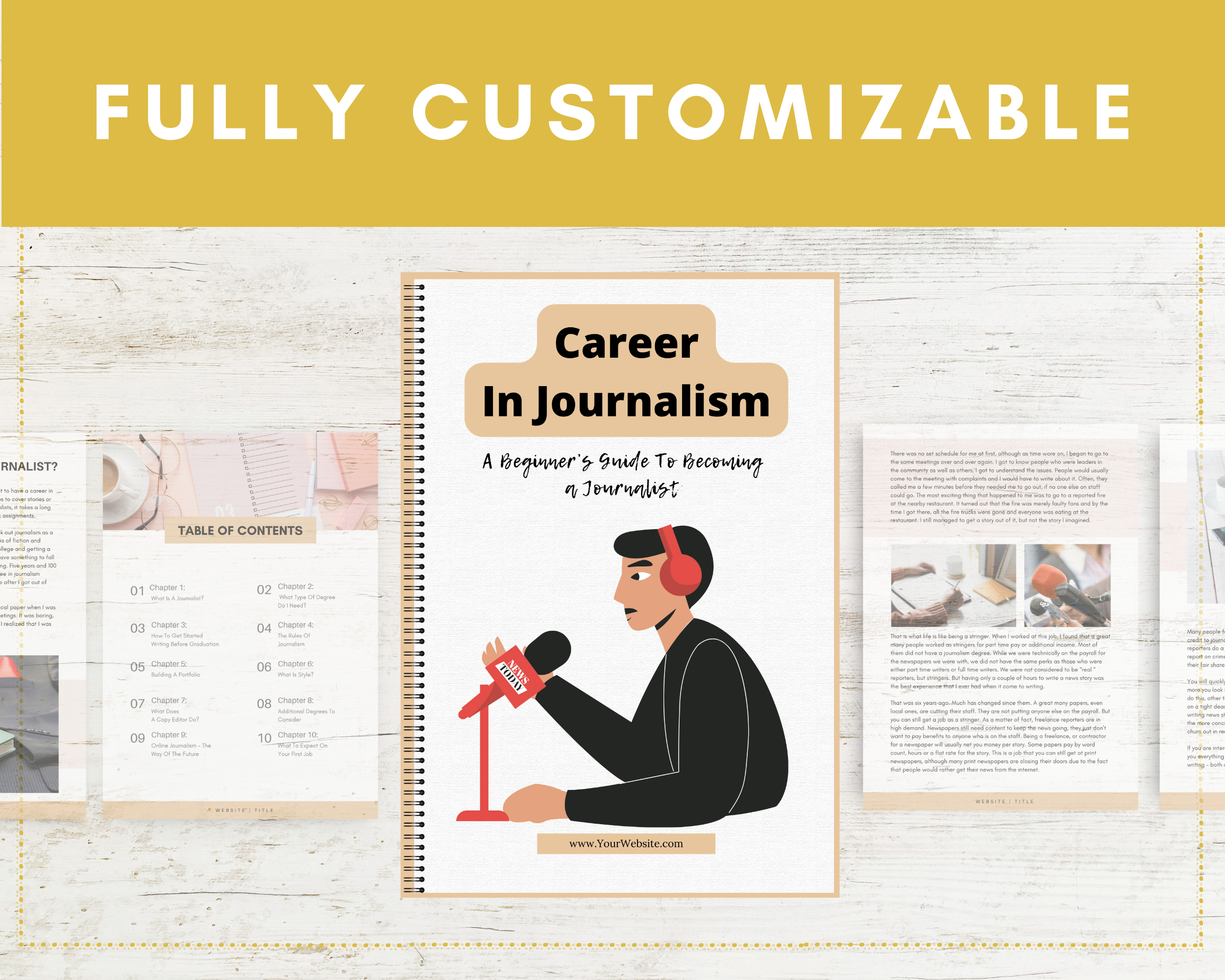 Editable A Career In Journalism | Done-for-You Ebook in Canva