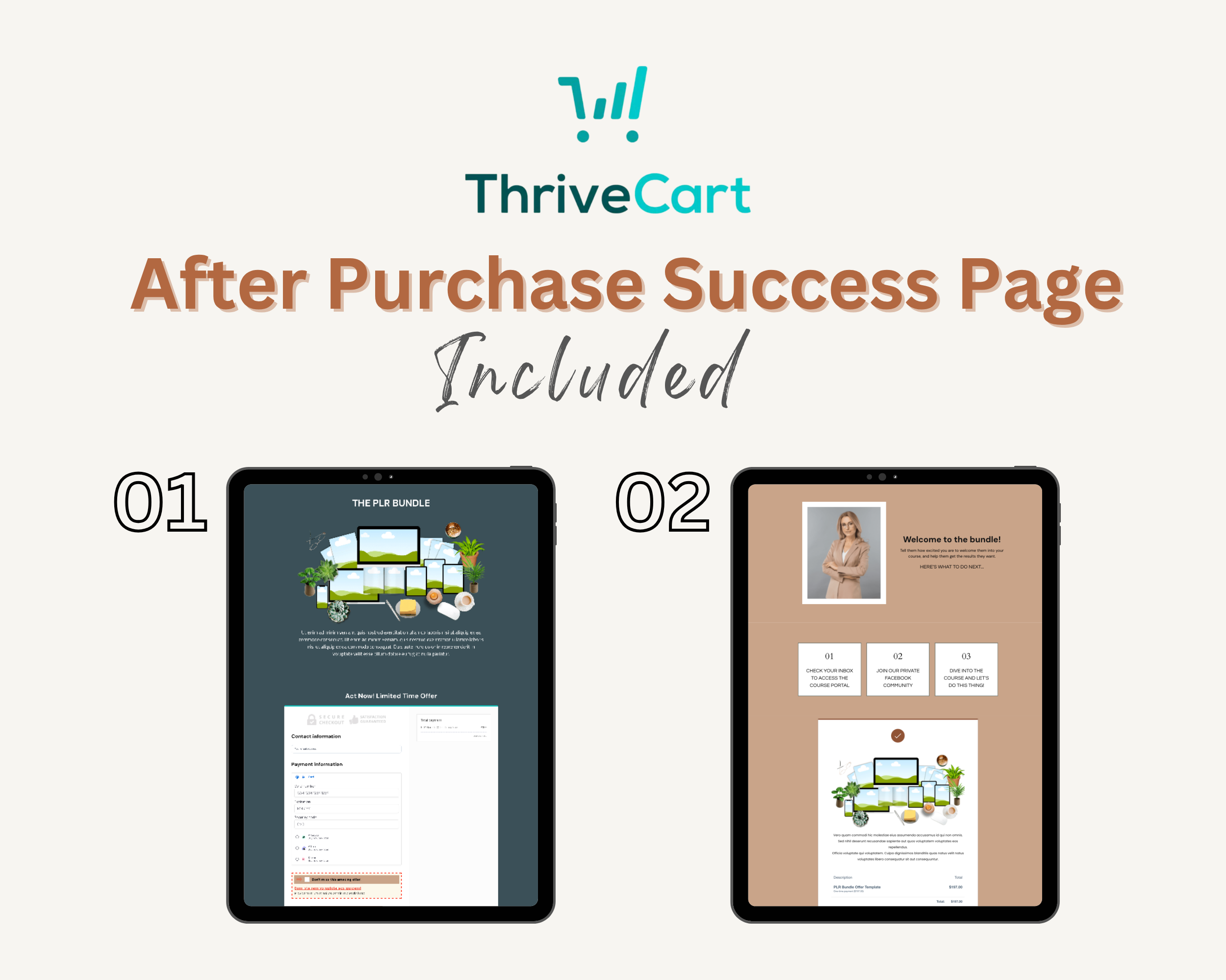PLR Bundle Sales Page Template in ThriveCart