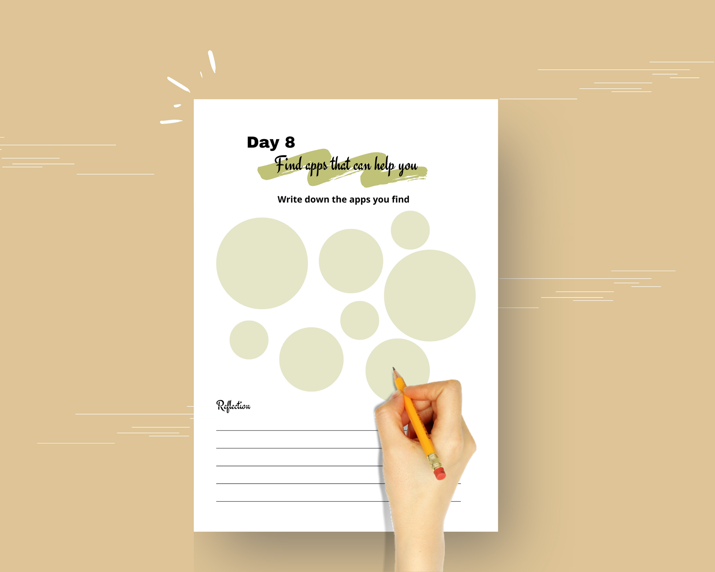 30-Day Declutter Challenge | Editable Canva Template A4 Size