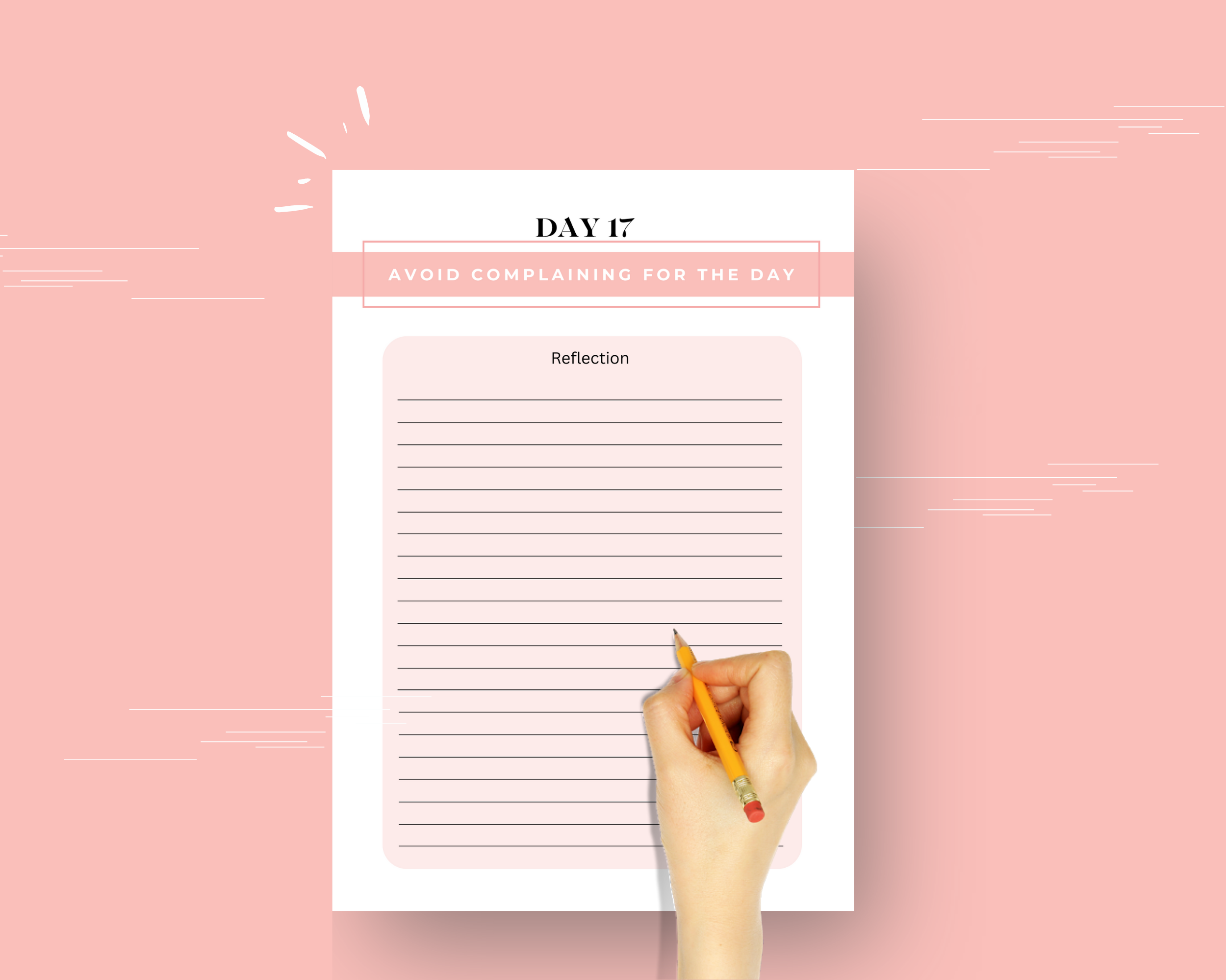 30-Day Mental Cleanse Challenge | Editable Canva Template A4 Size