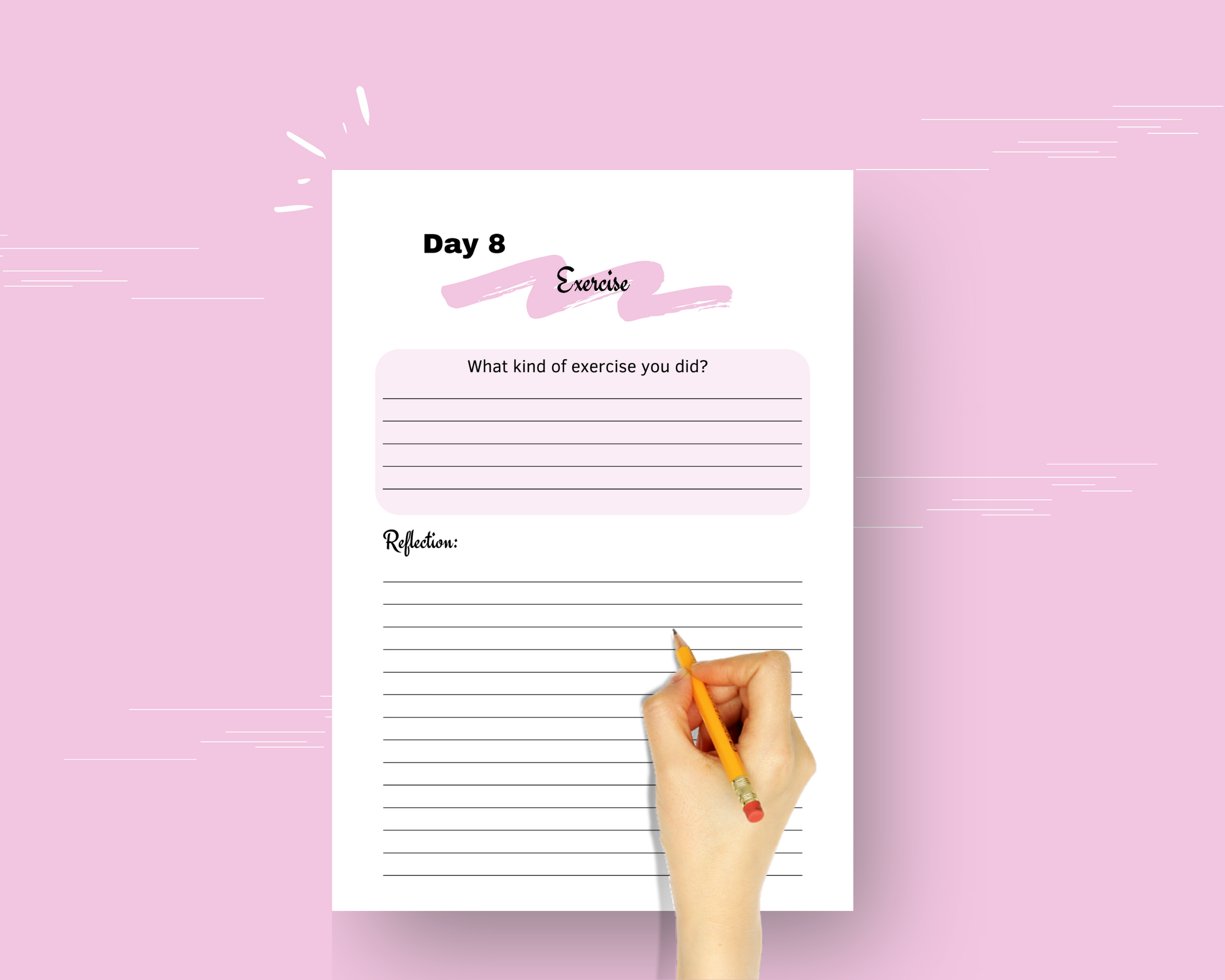 30-Day Happiness Challenge | Editable Canva Template A4 Size