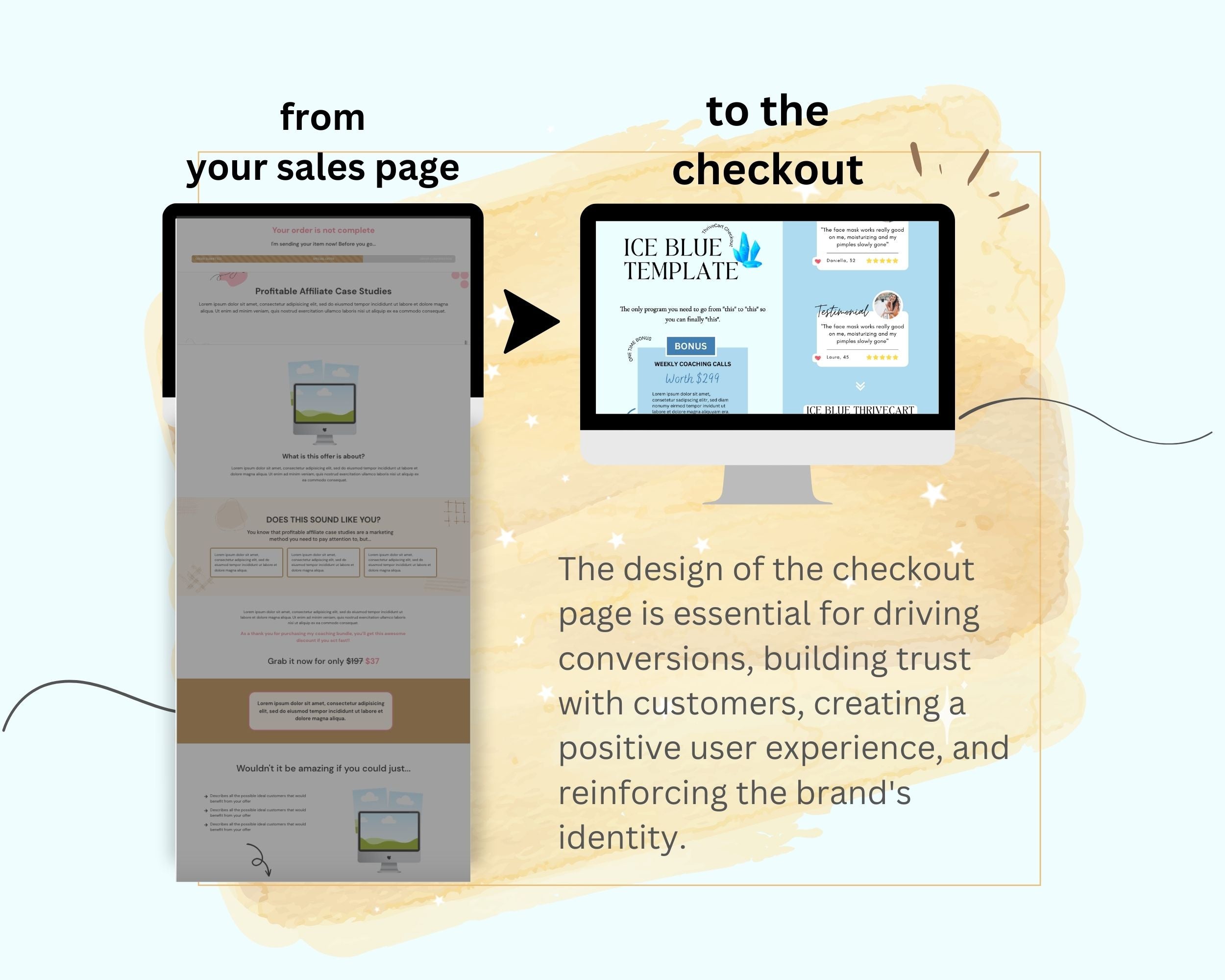 Ice Blue ThriveCart Checkout Template