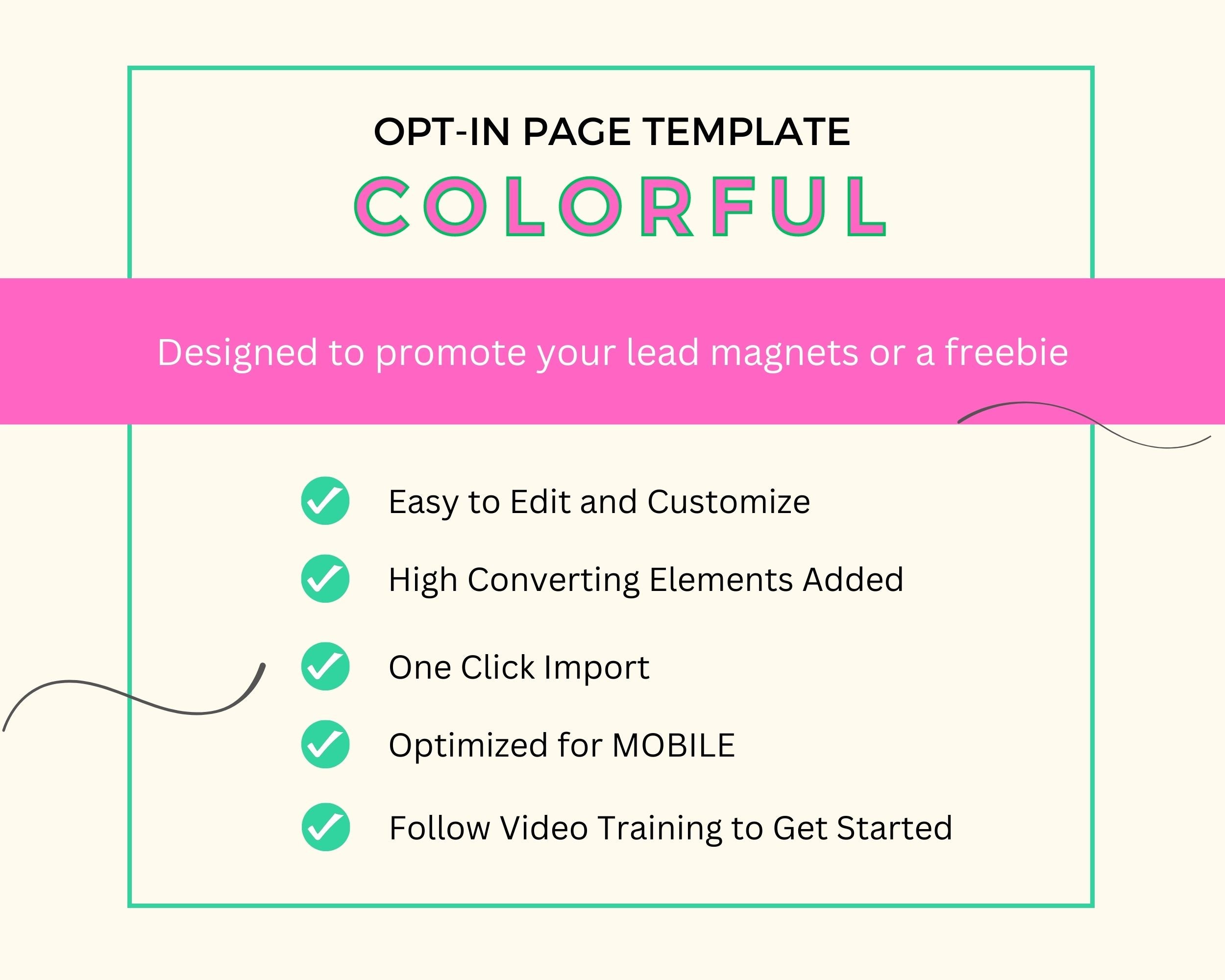 Colorful ThriveCart Opt-In Page Template