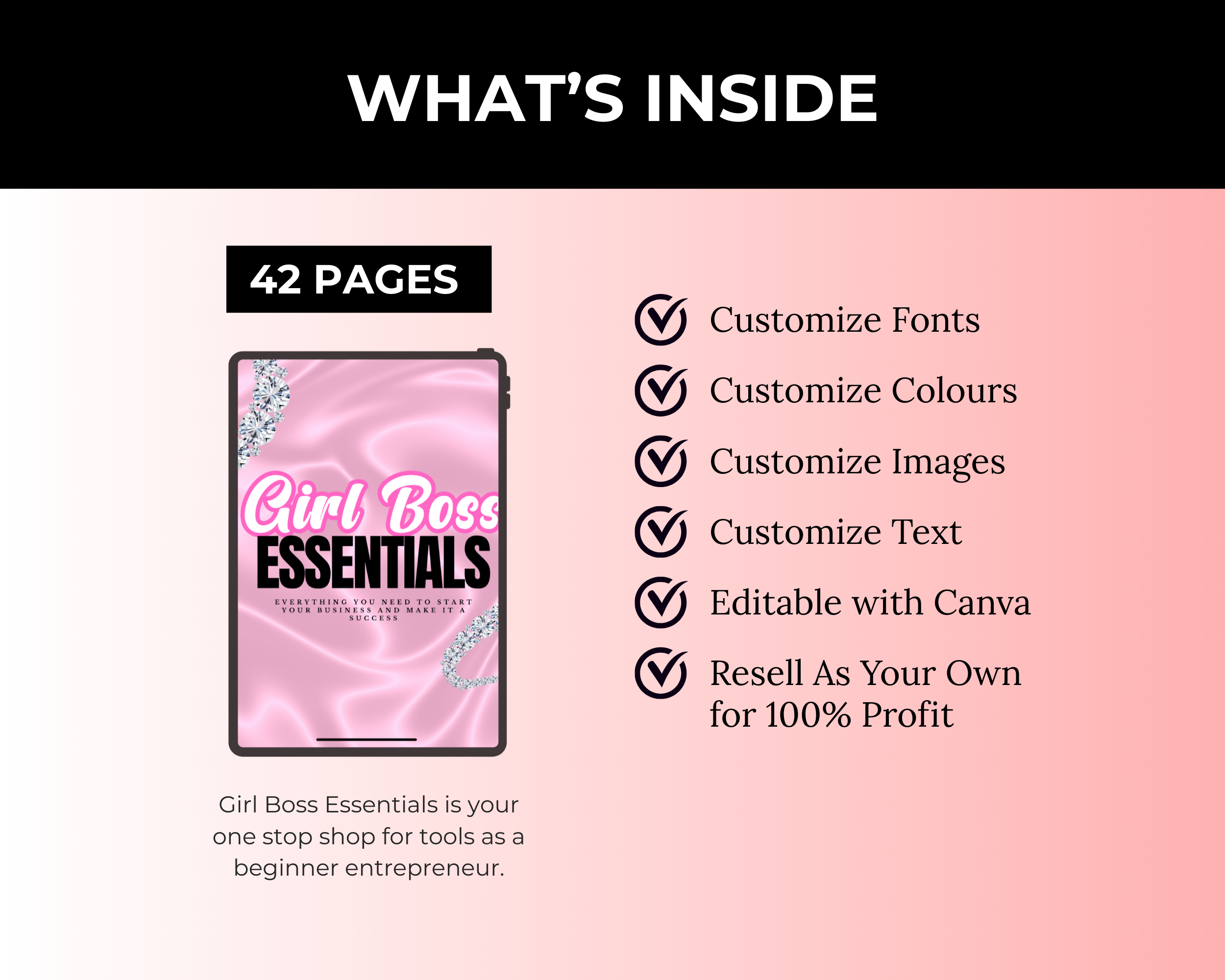 Rich Girl Bundle of 7 Editable Ebooks in Canva with PLR Rights