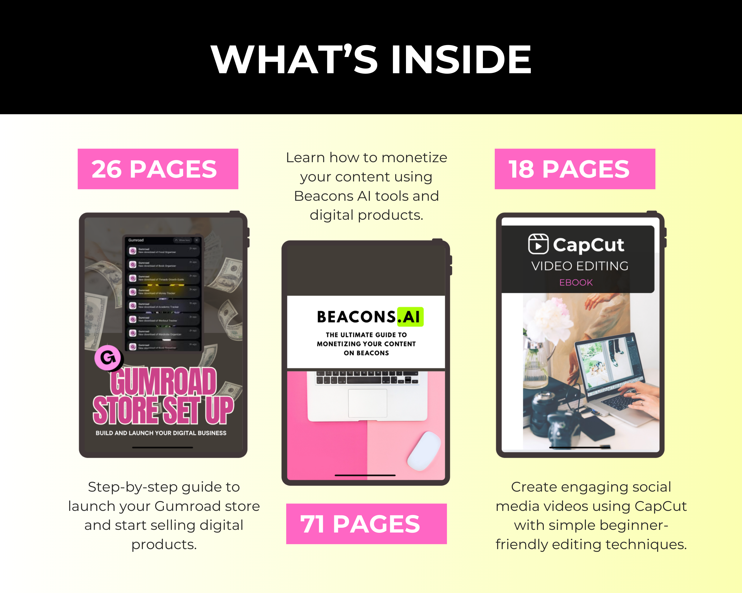 Selling Tools Bundle of 11 Editable Ebooks in Canva with PLR Rights