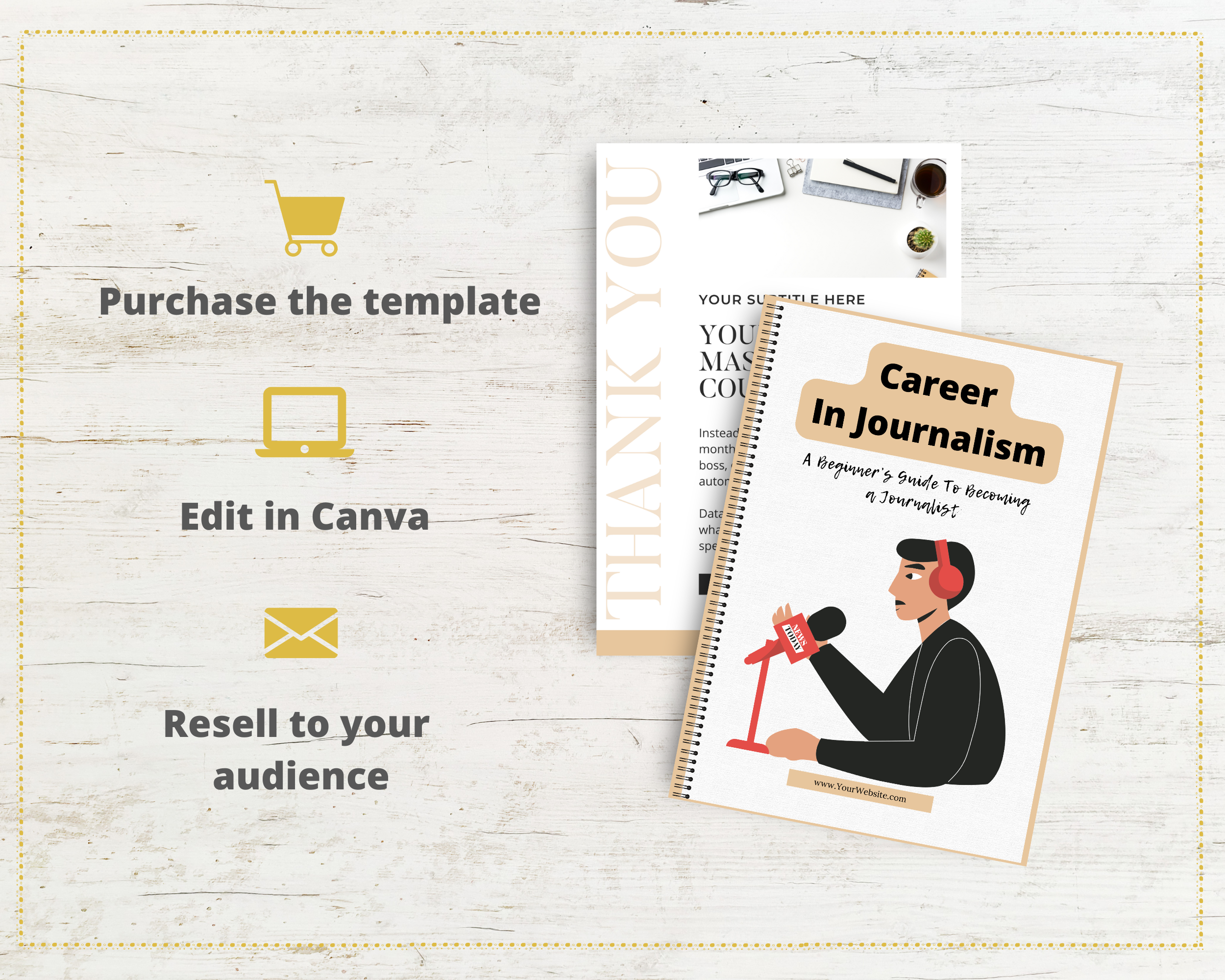 Editable A Career In Journalism | Done-for-You Ebook in Canva
