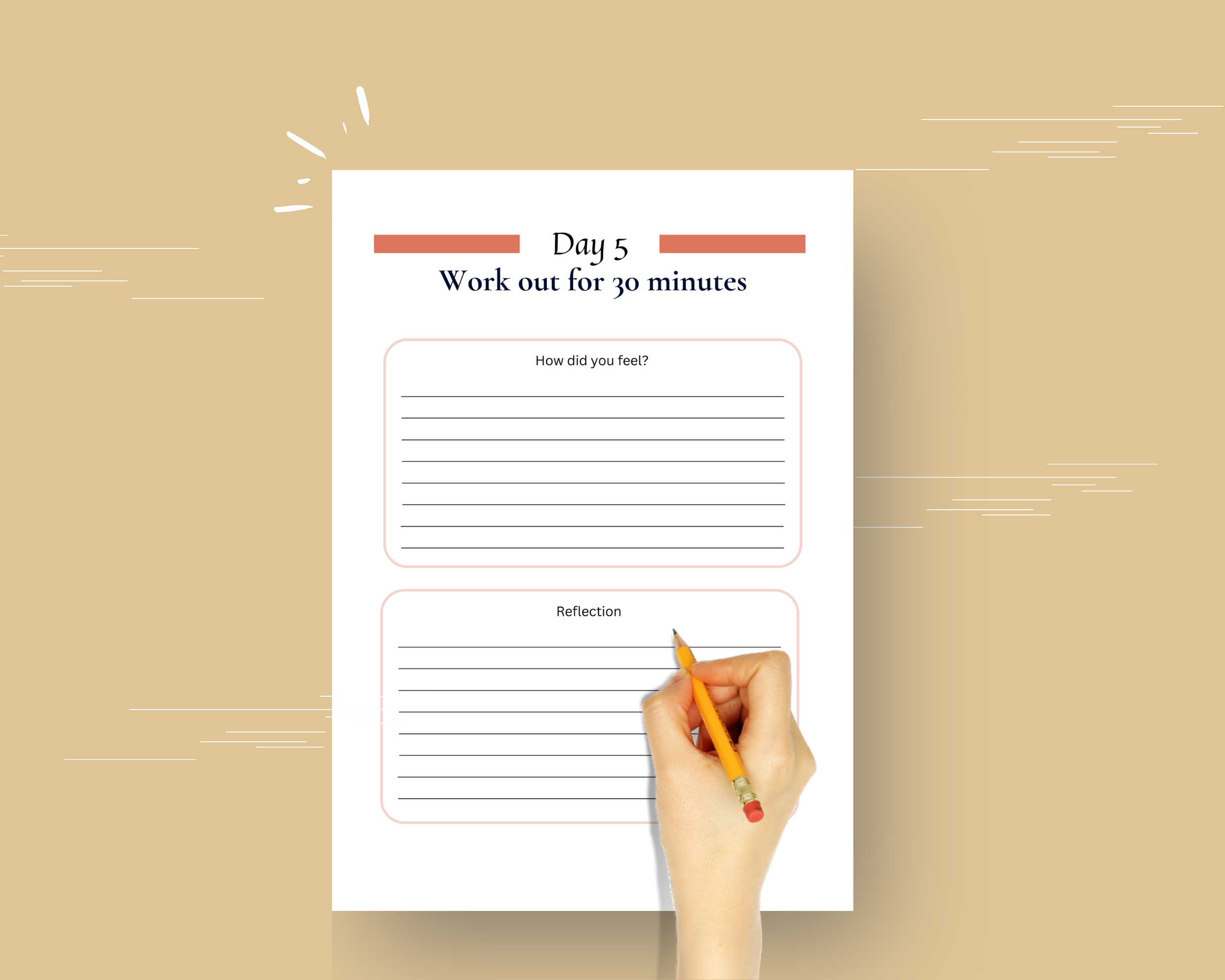 30-Day Glow up Challenge | Editable Canva Template A4 Size