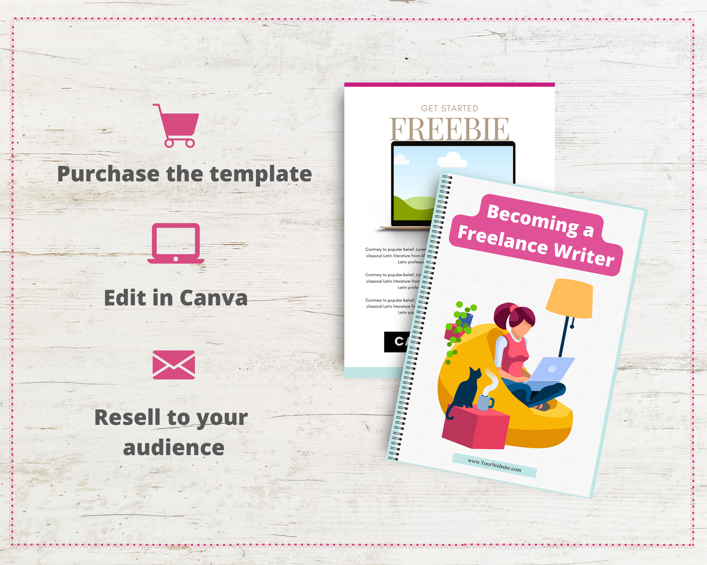 Editable How To Be A Freelance Writer | Done-for-You Ebook in Canva