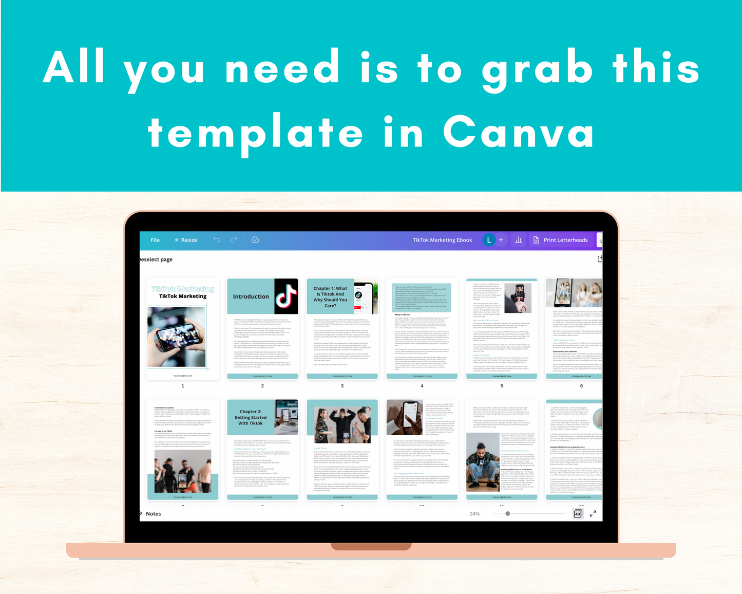 Tiktok Marketing Ebook in Canva