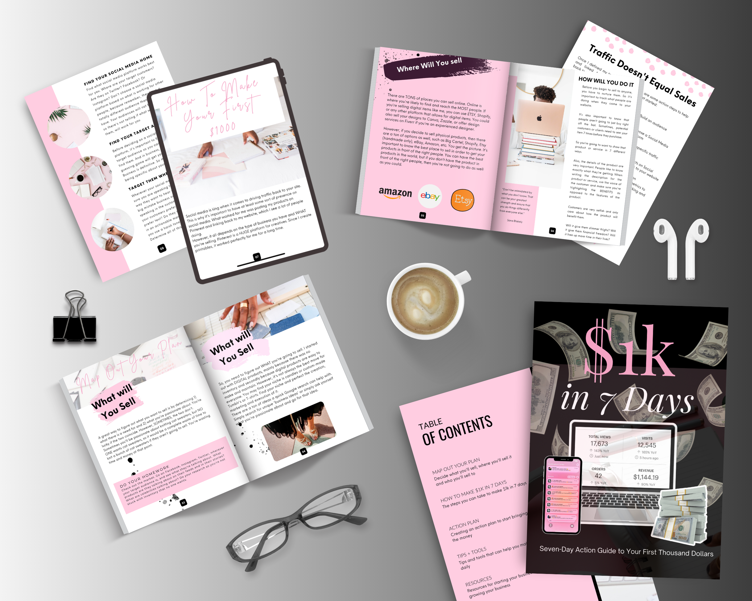 $1K in 7 Days PLR Ebook with PLR, MRR Rights