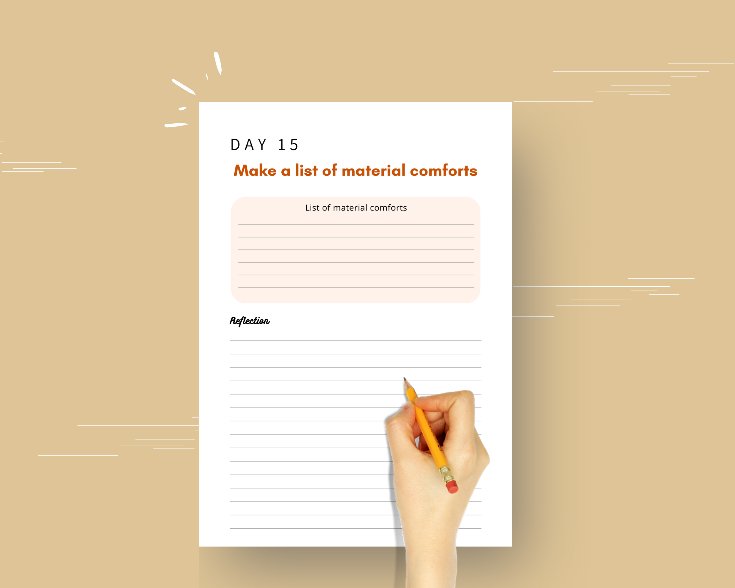 30-Day Gratitude Challenge | Editable Canva Template A4 Size