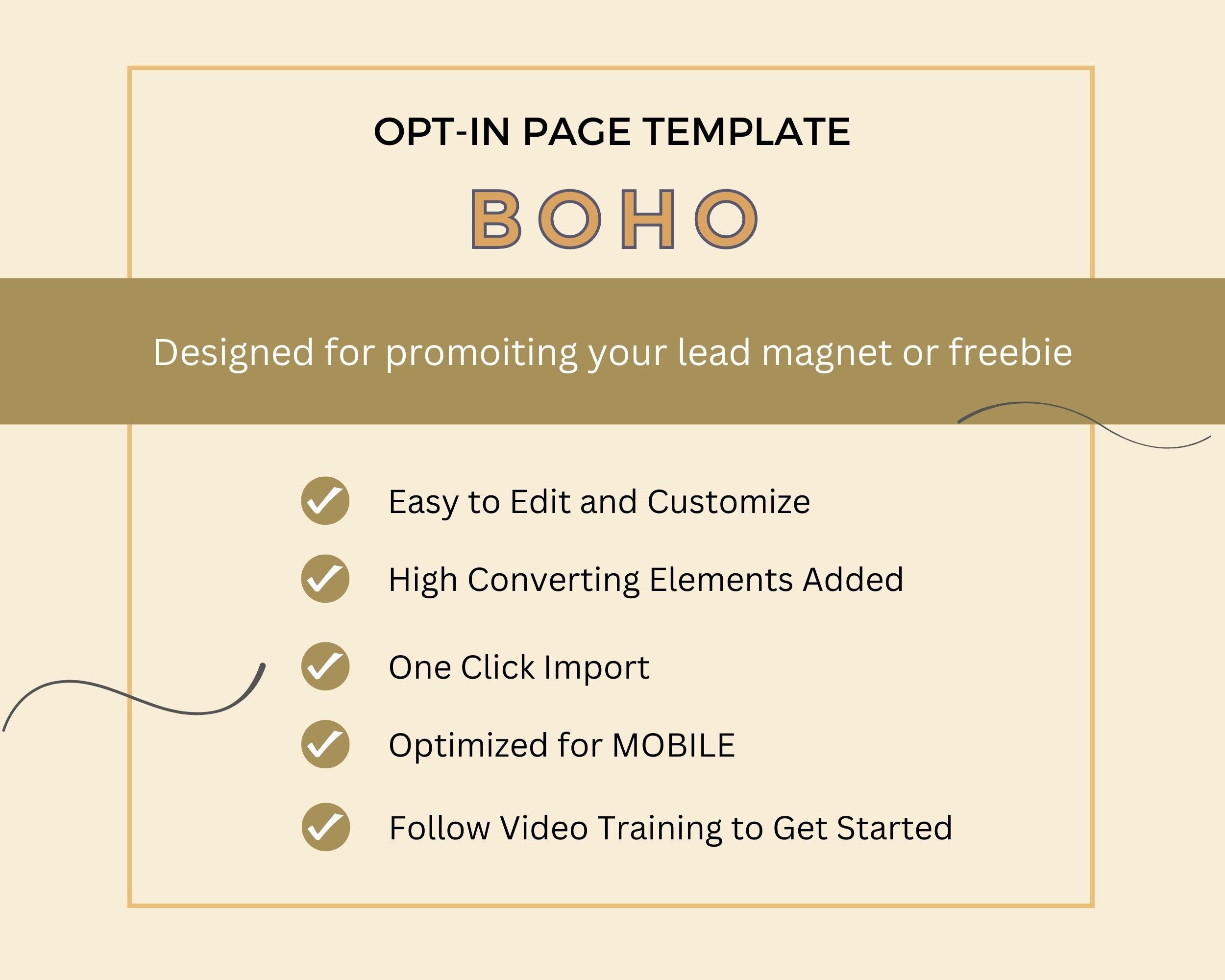 Boho ThriveCart Opt In Page Template