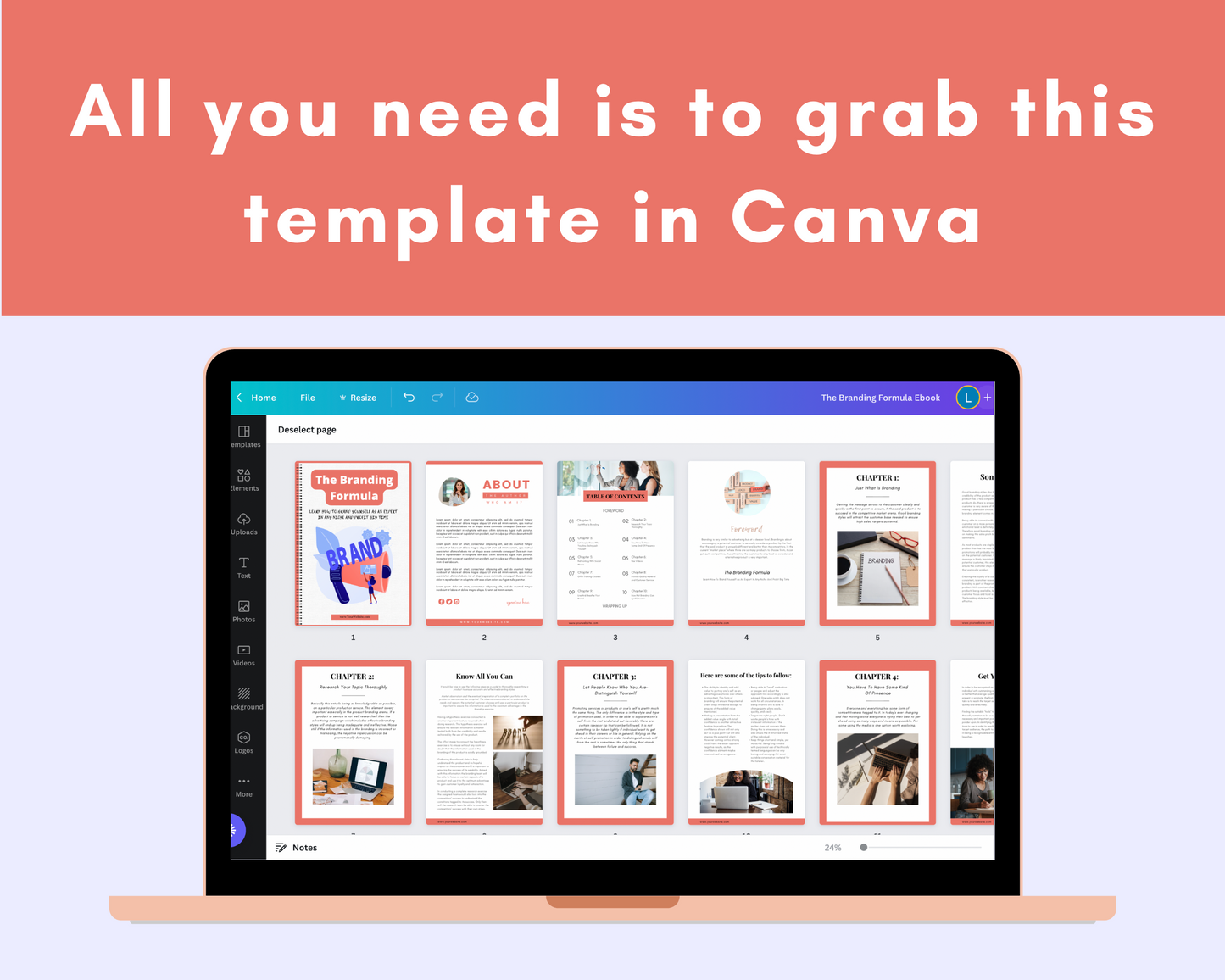 Editable DFY Branding Formula | Done-for-You Ebook in Canva