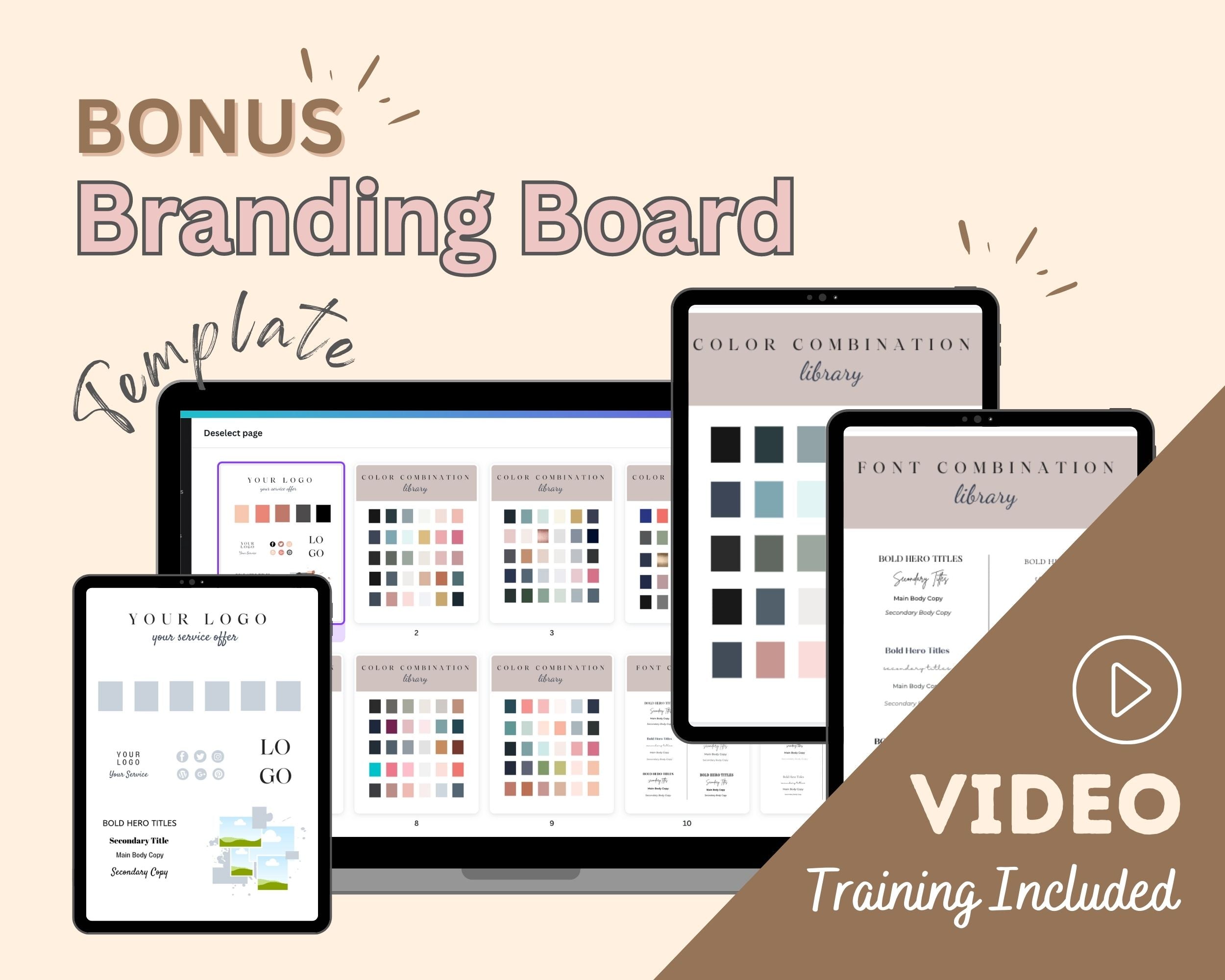 Boho Online Course Sales Page Template in Thrivecart