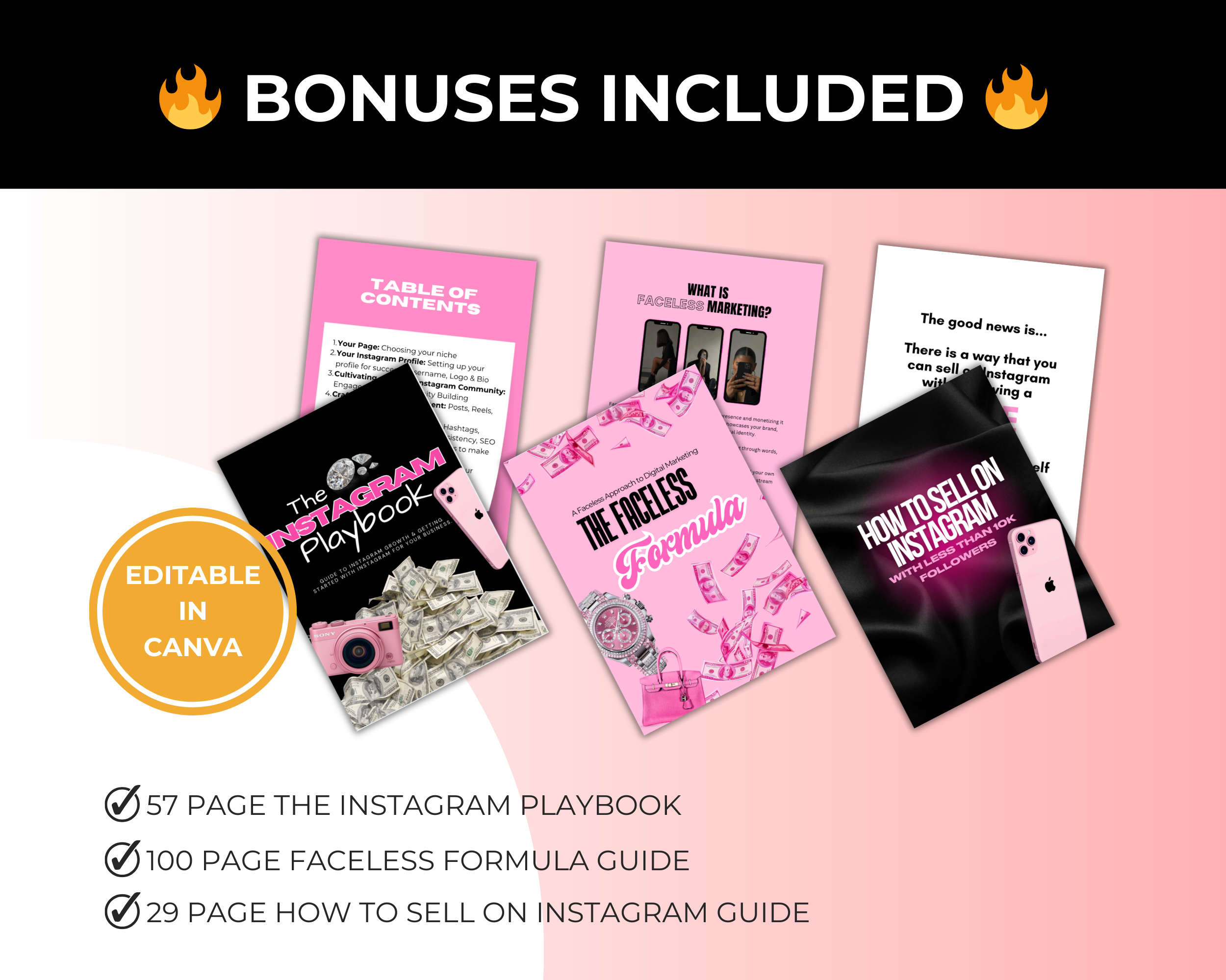 Rich Girl Bundle of 7 Editable Ebooks in Canva with PLR Rights
