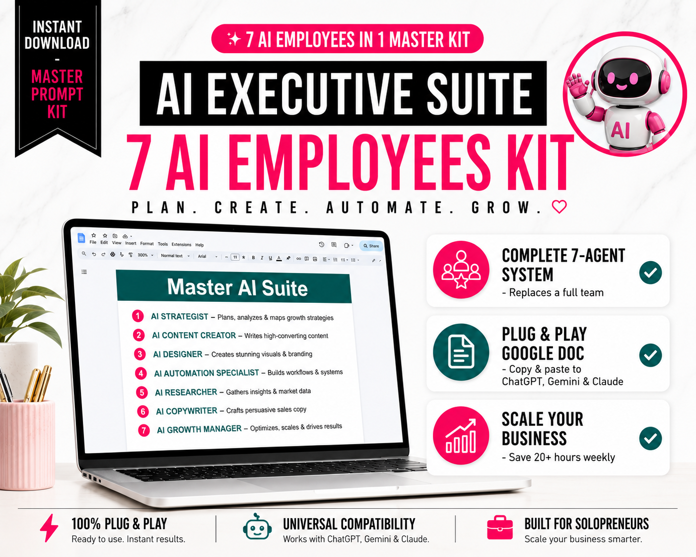 The AI Executive Suite: 7 AI Employees in 1 OS Kit