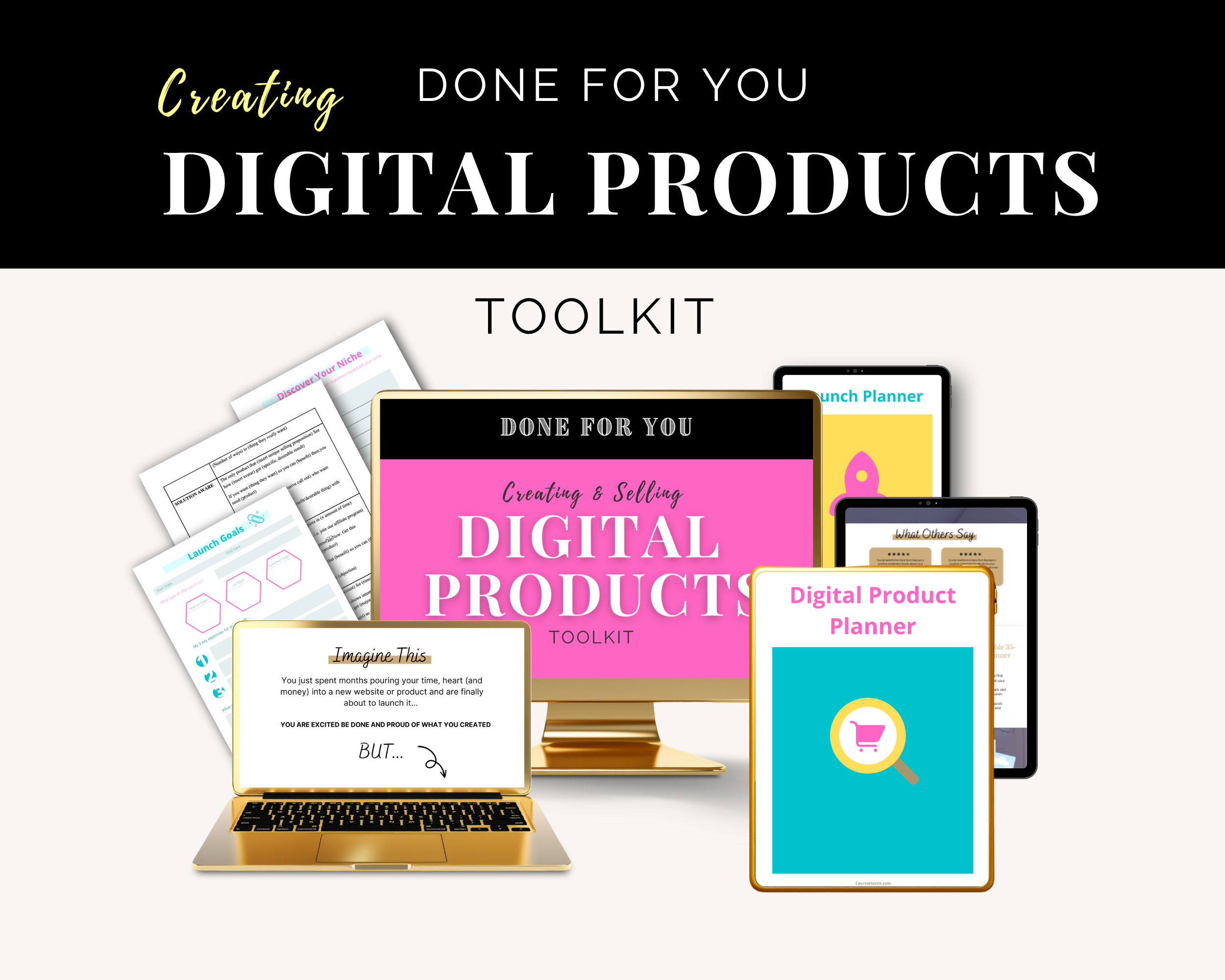 Digital Product Toolkit | Digital Products Workbook | Product Creation | Online Product Brainstorm