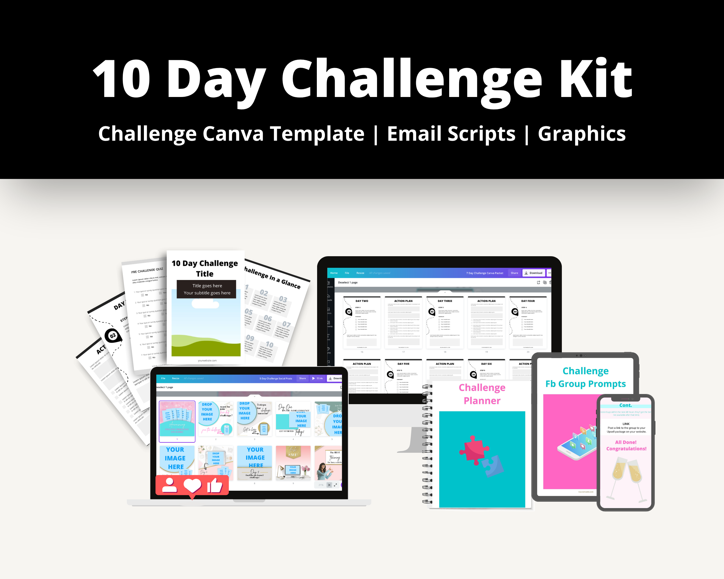10-Day Challenge | Irresistible Online Challenge | Email Sequences | Facebook Ad Graphics