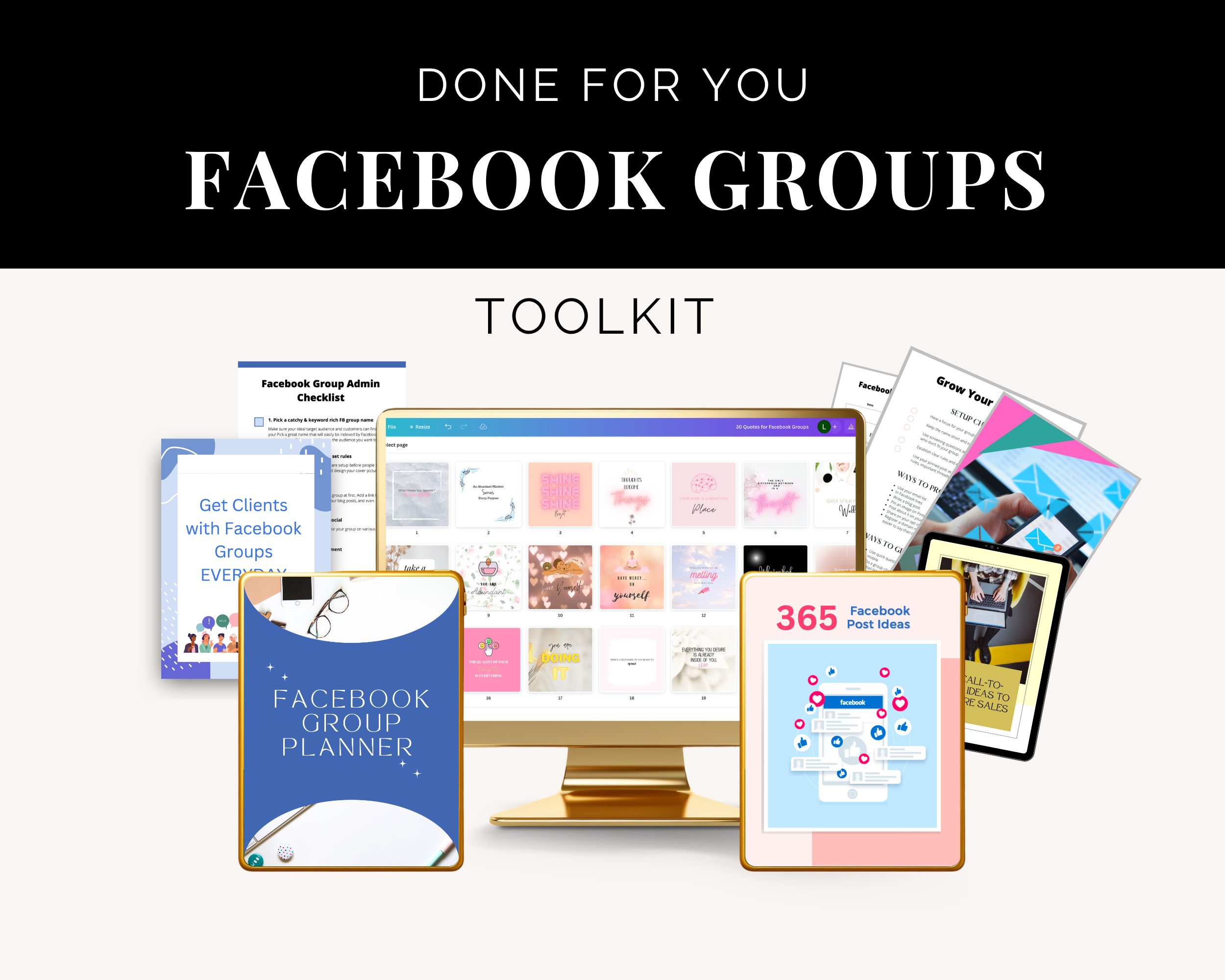 Facebook Groups Toolkit | Groups Planner | 365 Facebook Posts | Engagement Posts