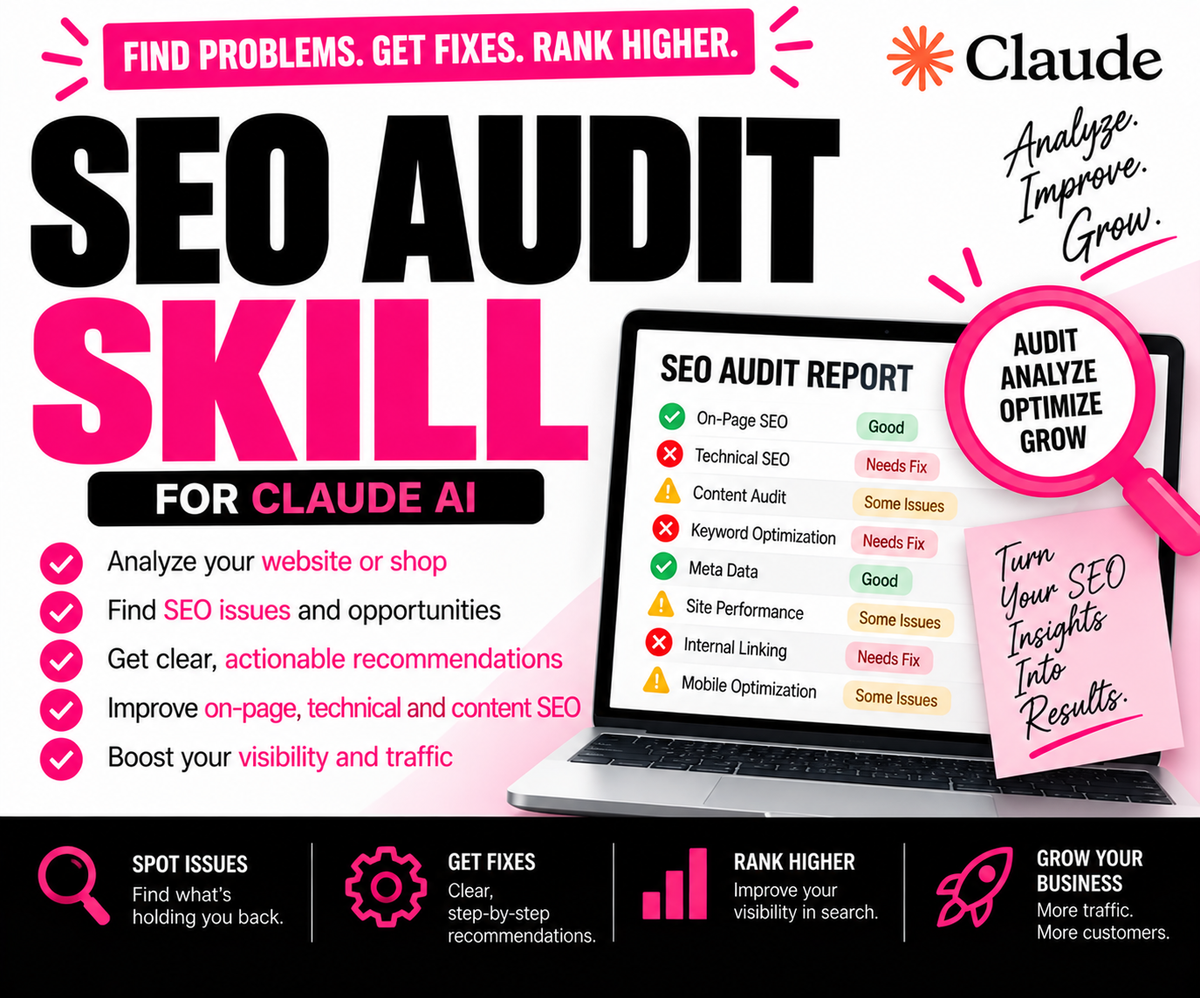SEO Audit Skill for Claude AI | PLR Ready