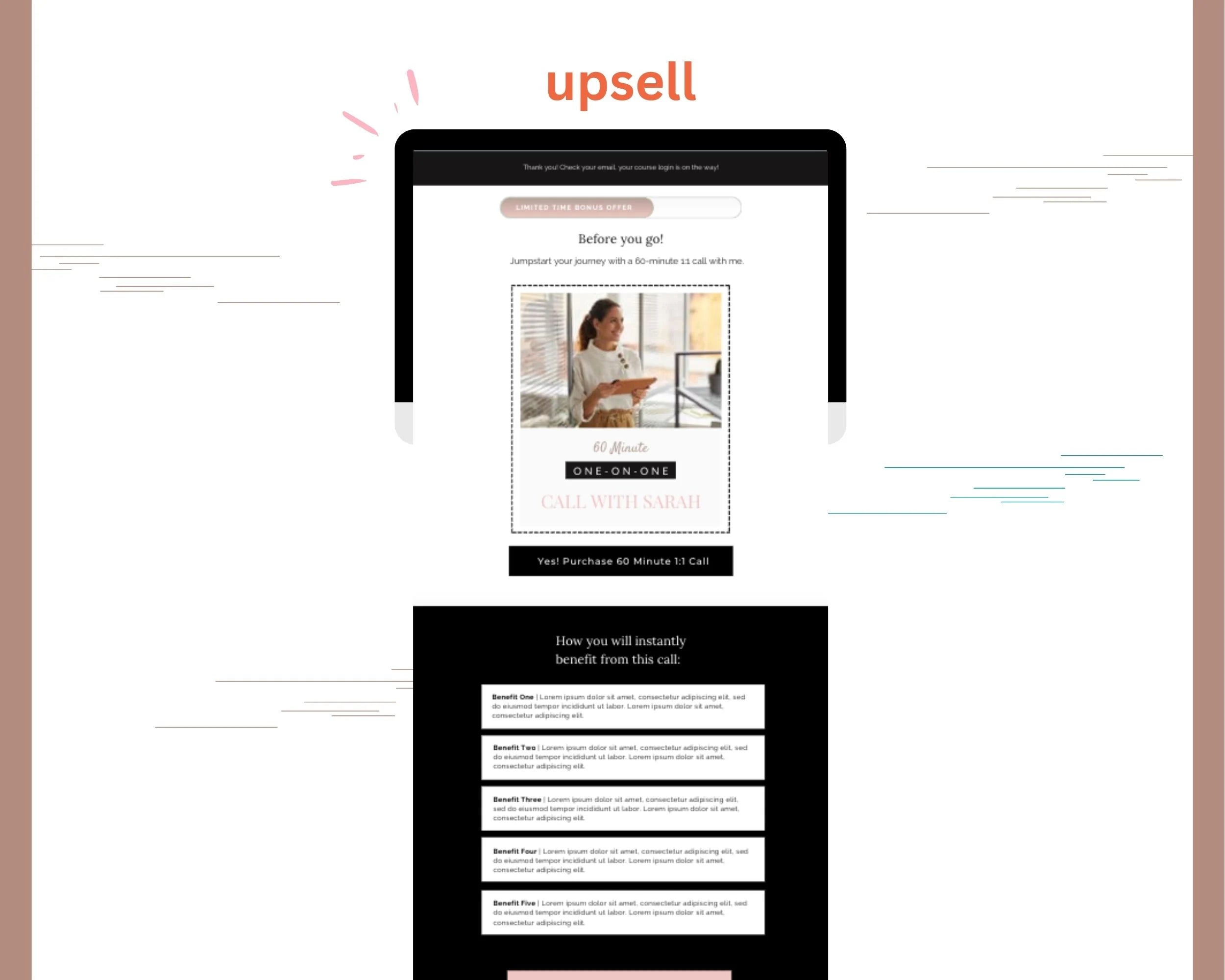 Coaching 2-Step Tripwire Sales Funnel in Canva