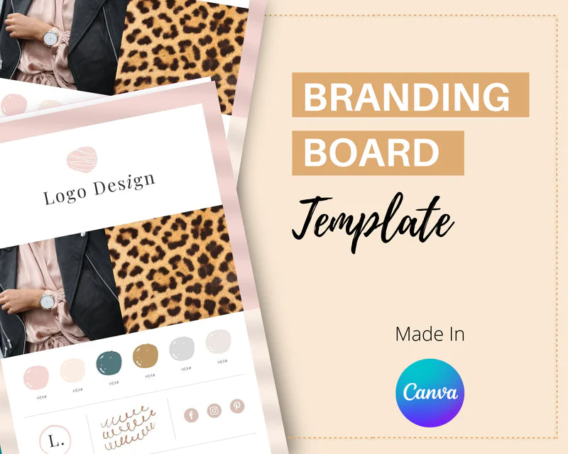 Canva Brand Kit Template | Mini Brand Board Template | Commercial Use