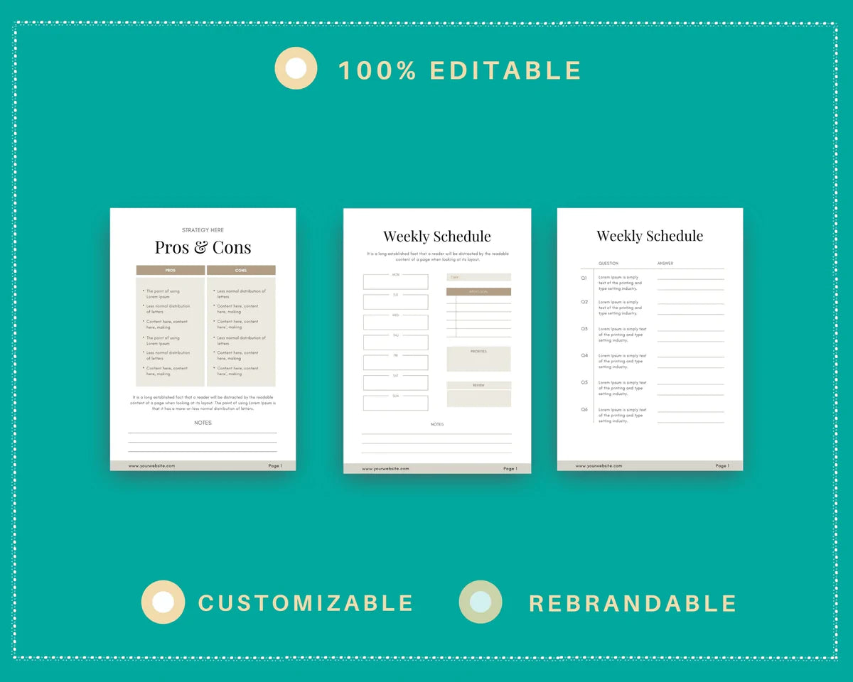 Brown Lead Magnet Template | Lead Magnet Design in Canva | Commercial Use